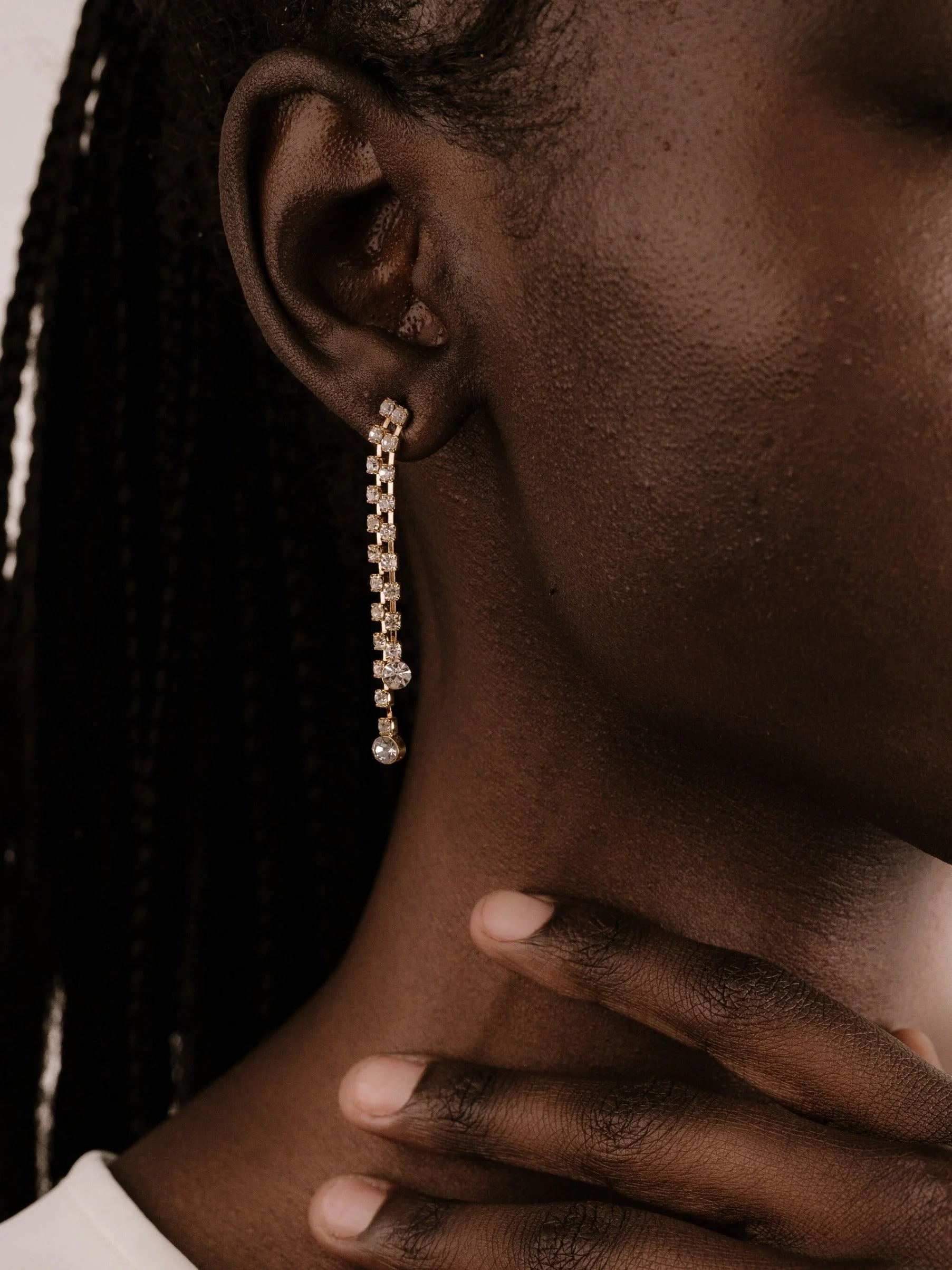 Crystal Sun Shower Dangle Earrings - Image 5