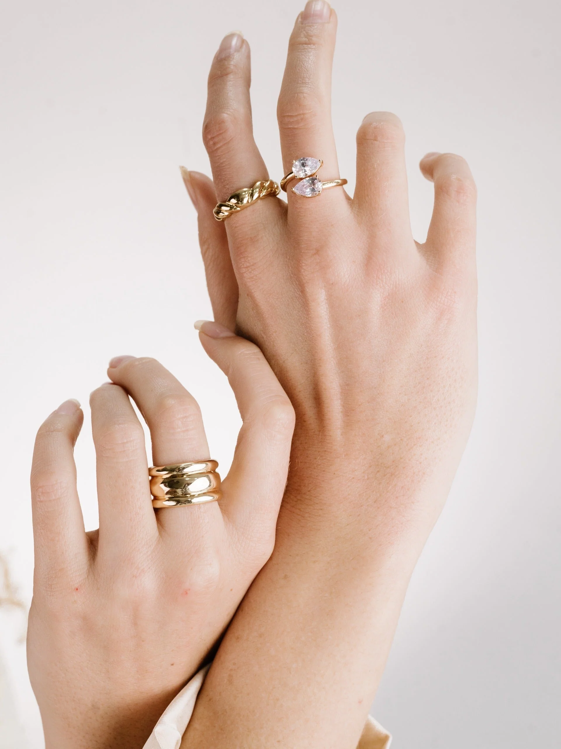 Crystal Teardrop Wrap Ring - Image 3