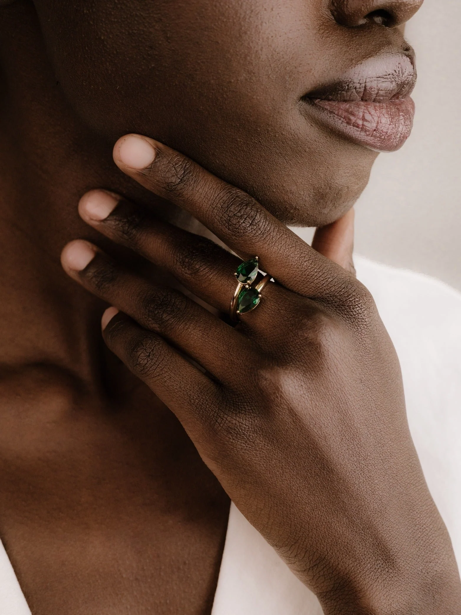 Crystal Teardrop Wrap Ring - Image 5
