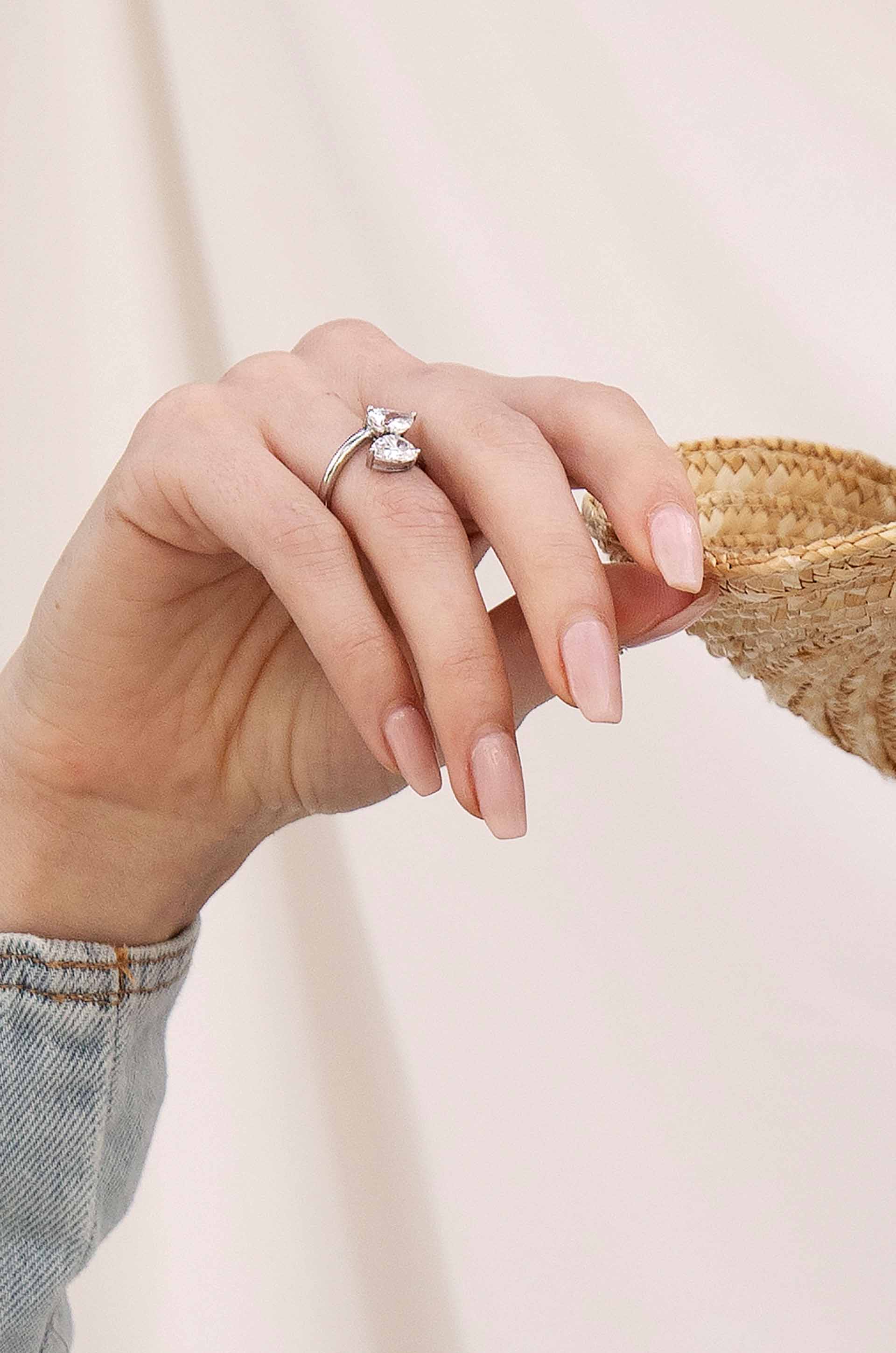 Crystal Teardrop Wrap Ring - Image 8