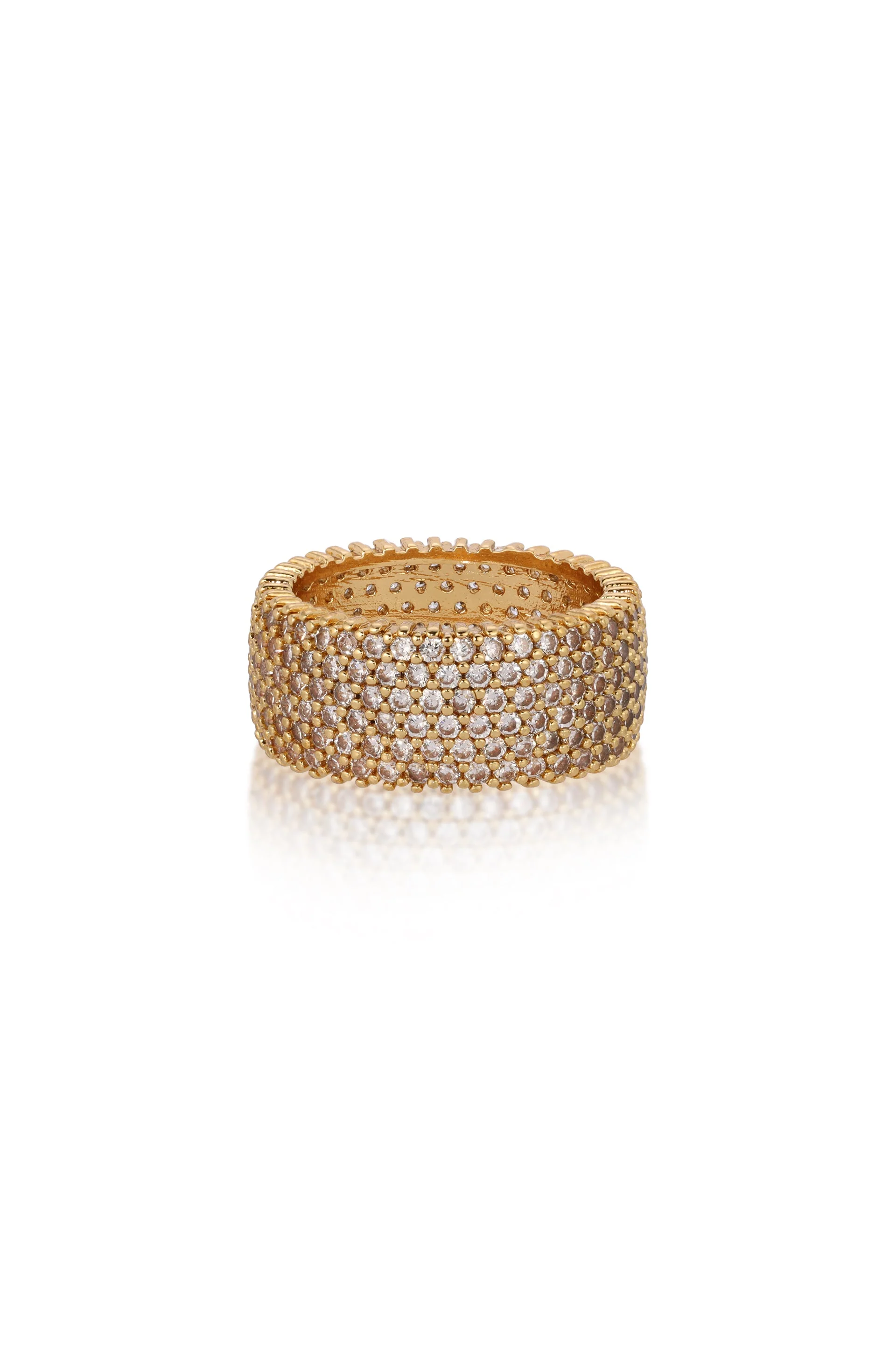Crystal Thick Band Ring - Image 2