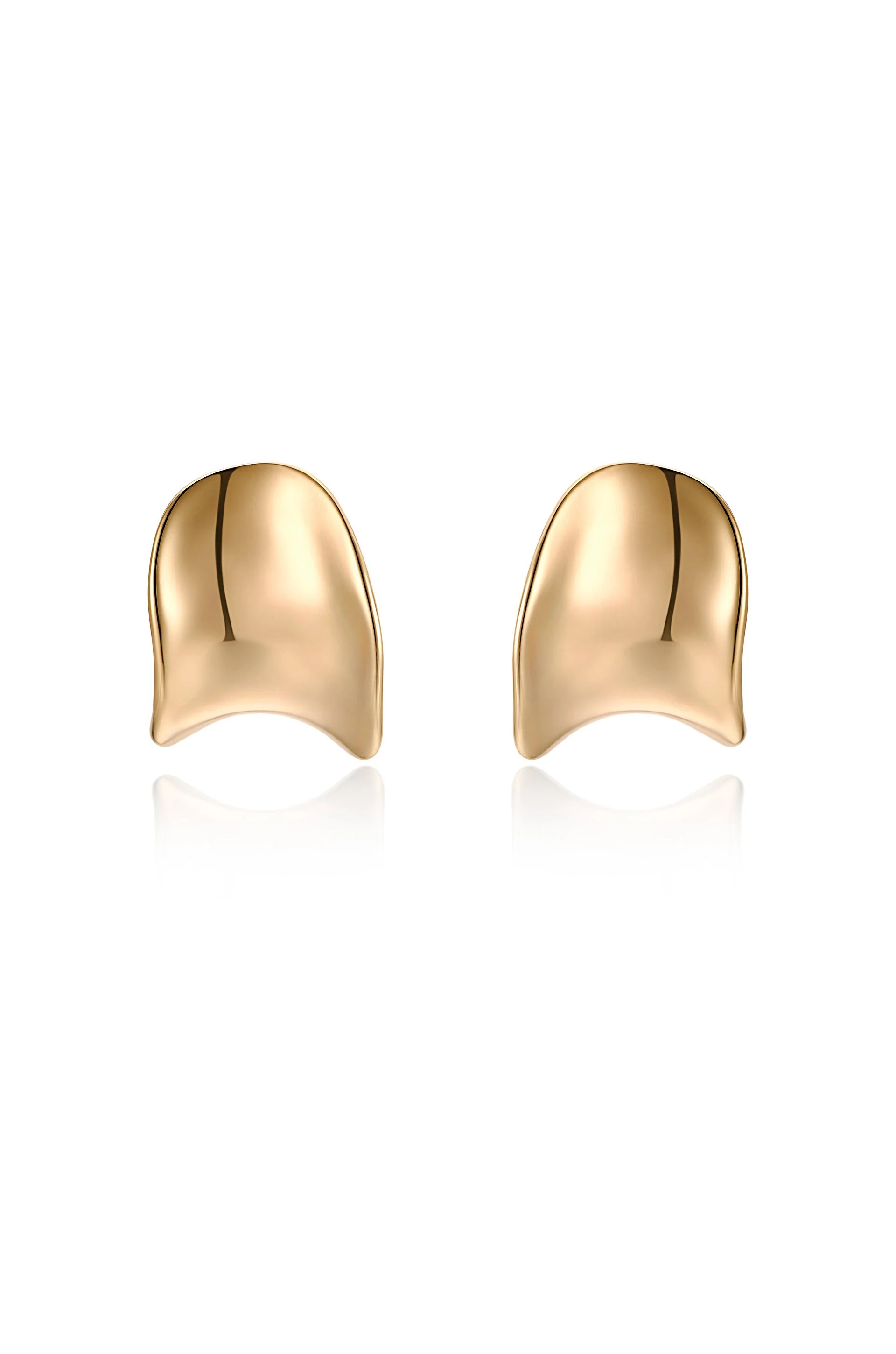 Curved Stud Earrings - Image 2
