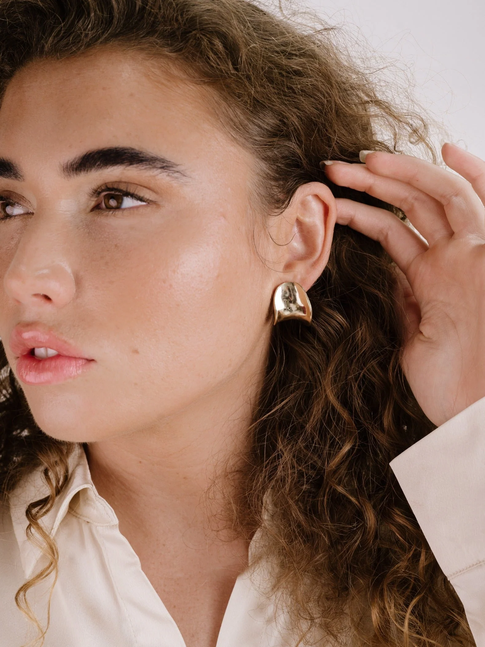 Curved Stud Earrings - Image 7