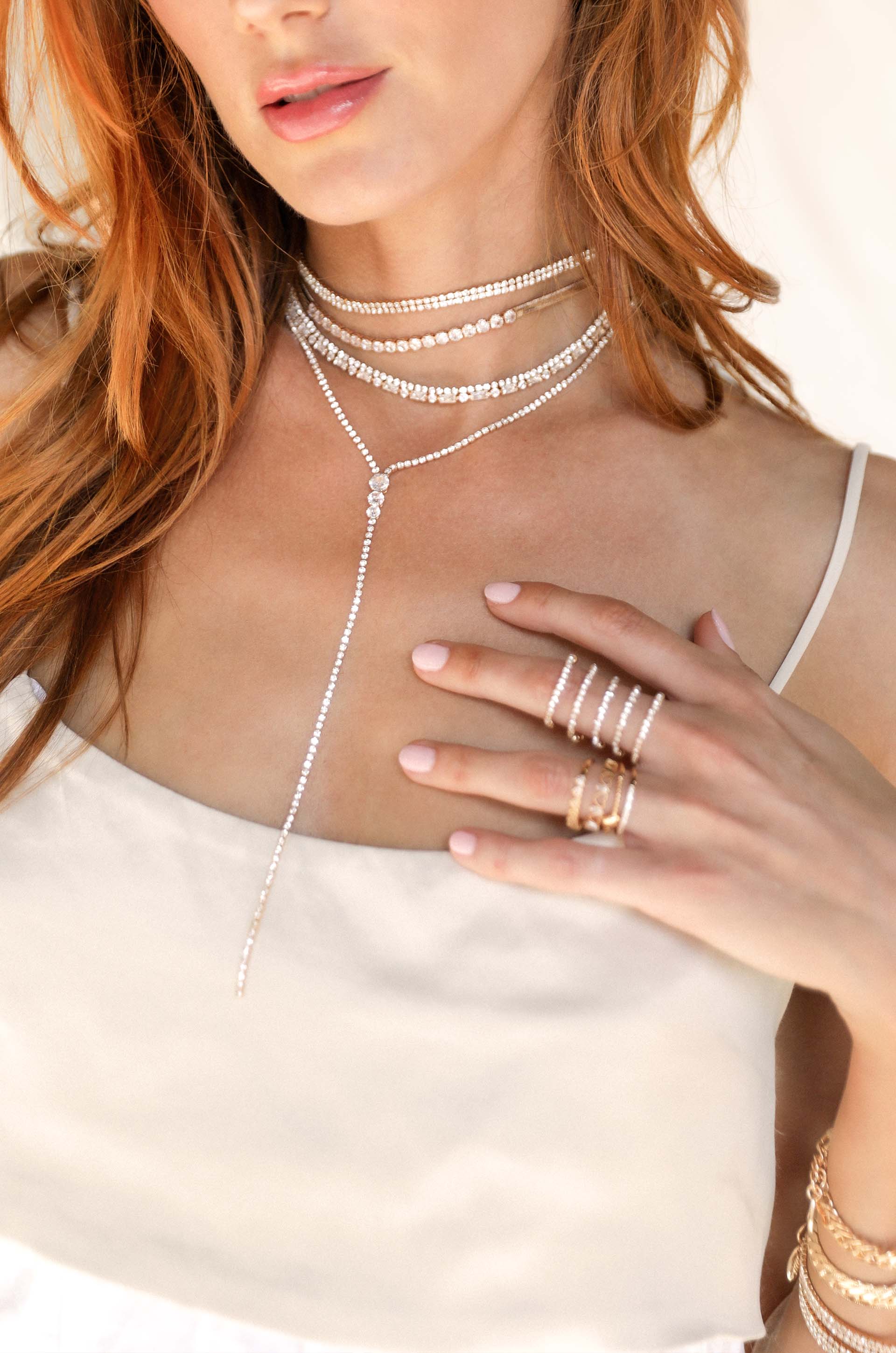 Dainty Crystal Strands Choker - Image 4