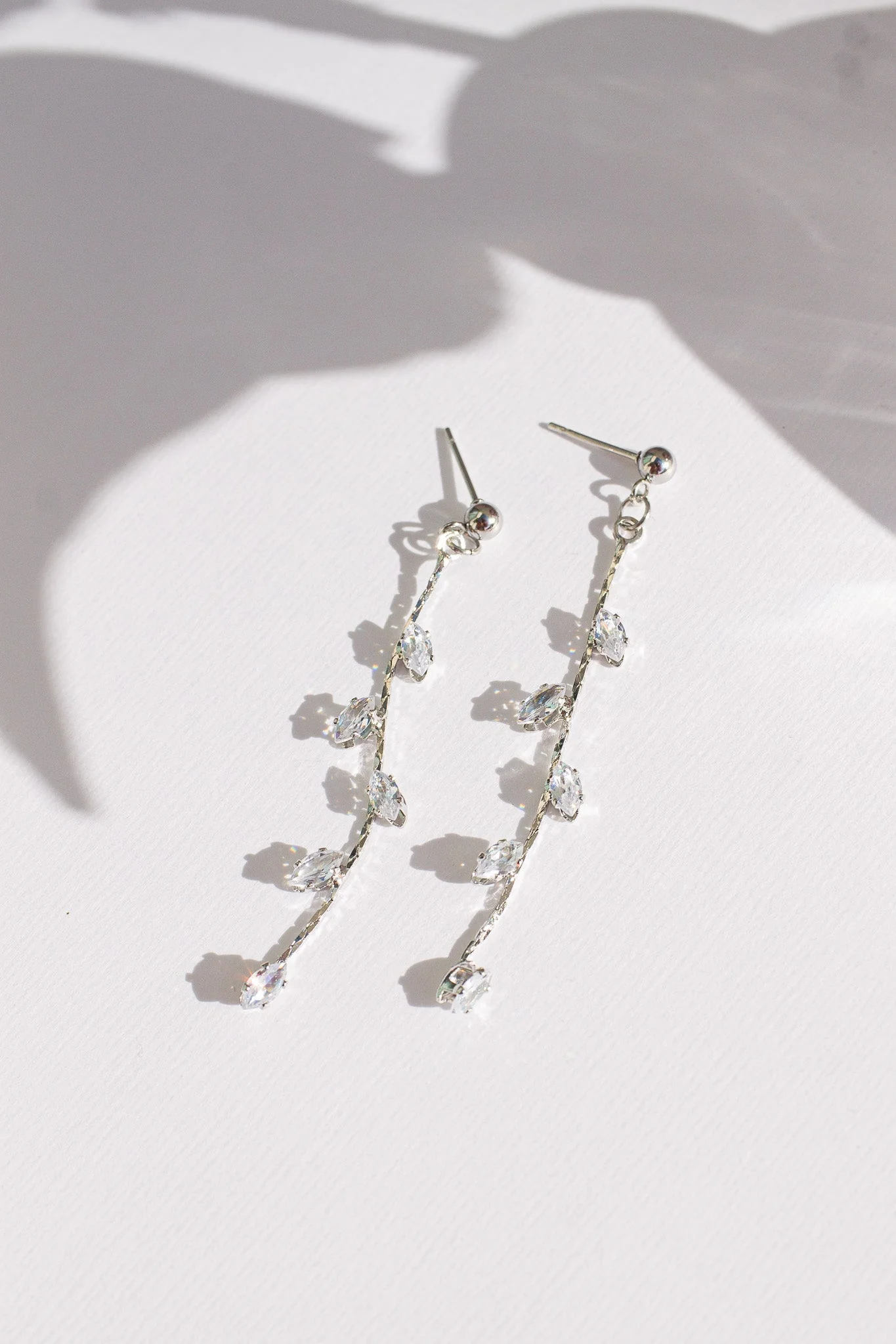 Daphne Leaf Dangle Earrings - Image 3