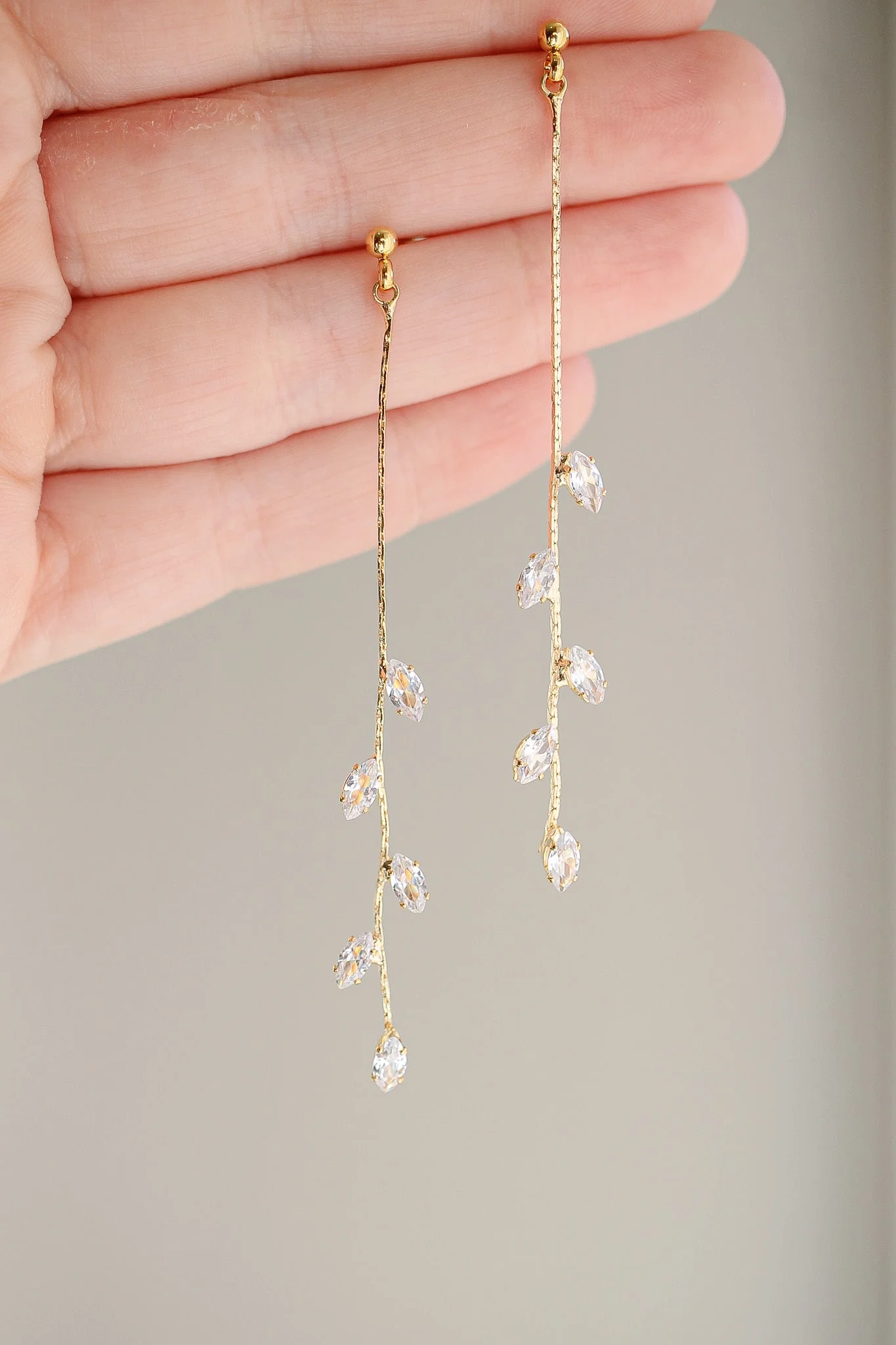 Daphne Dangle in Gold Leaves