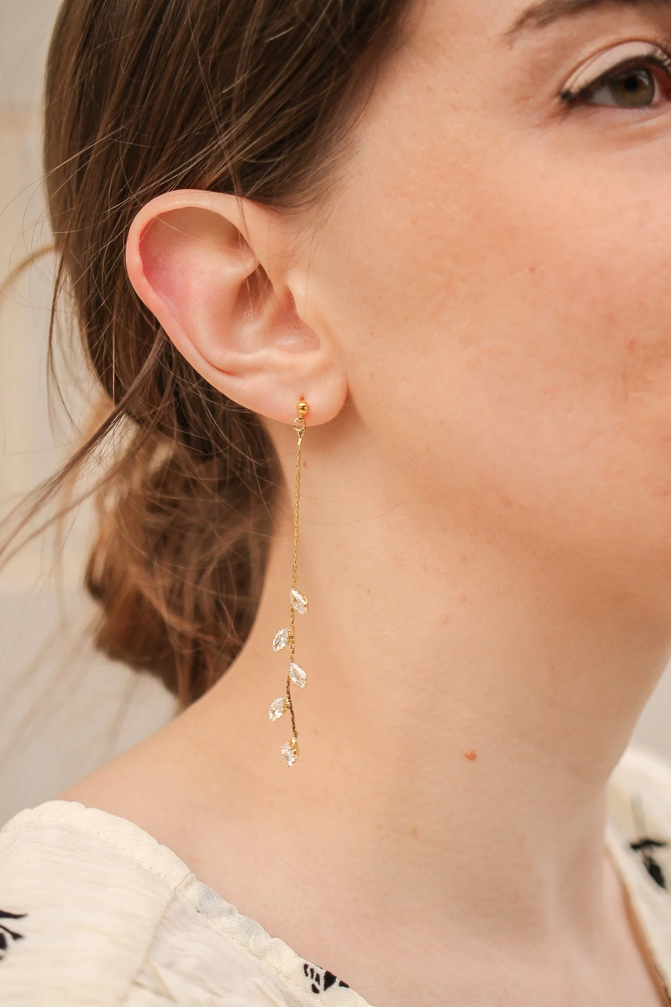 Daphne Dangle in Gold Leaves - Image 11