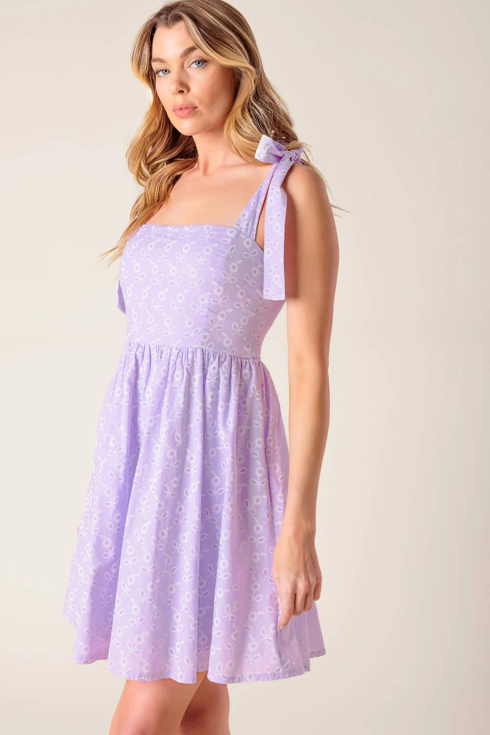 DATE TO REMEMBER MINI DRESS - LAVENDER - Image 4