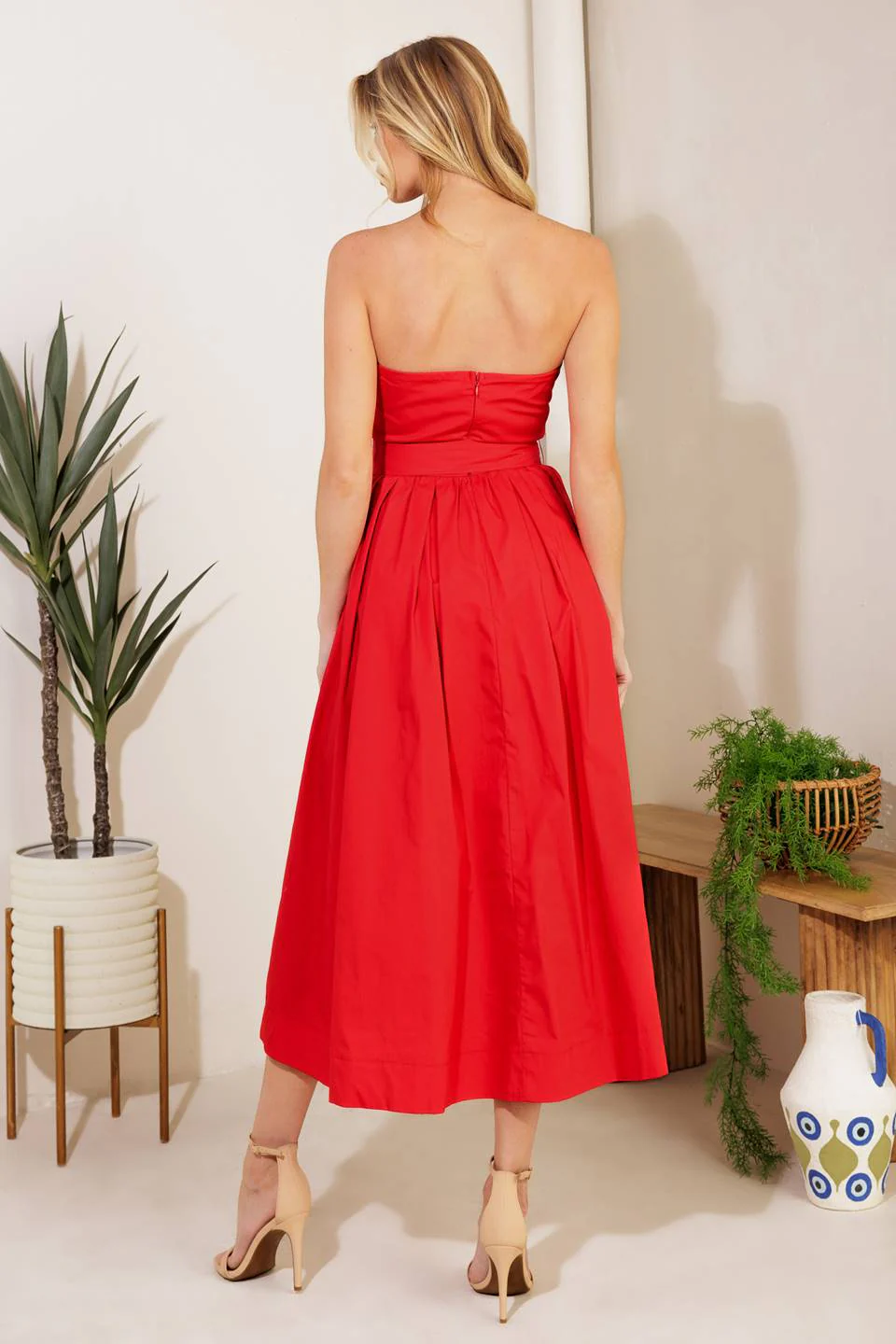 DAYS THAT FADE WOVEN MIDI DRESS - Image 2