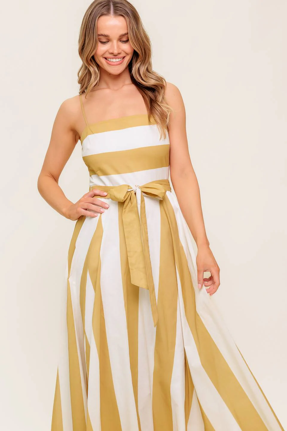 DESERT SANDS - TAUPE MIDI DRESS - Image 4