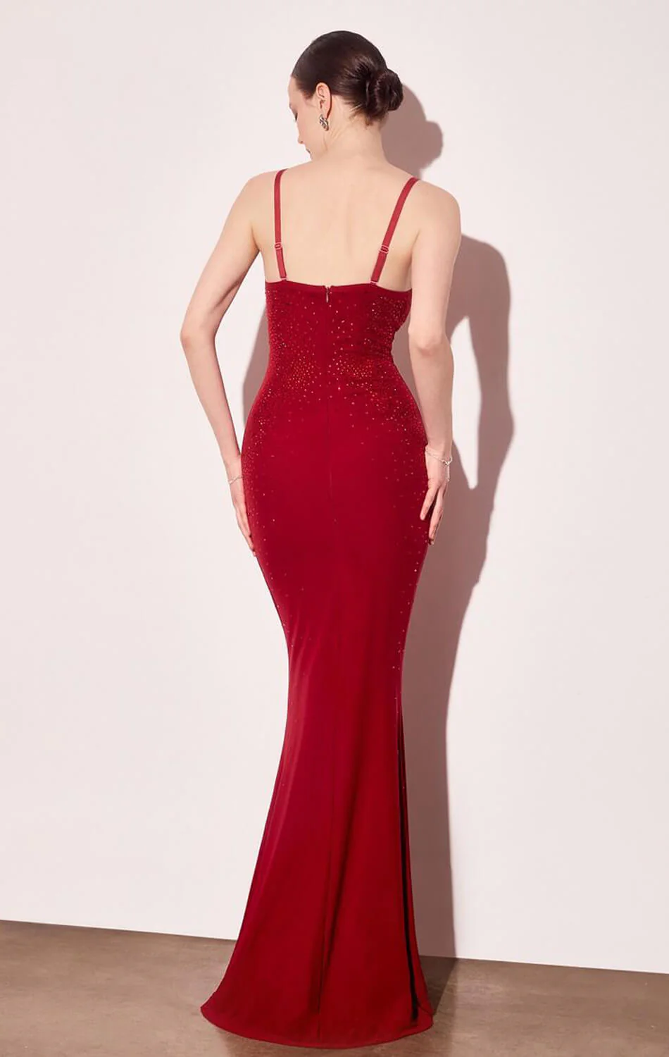 DESTINY MAXI DRESS - HOT STONE FITTED DRESS - Image 3