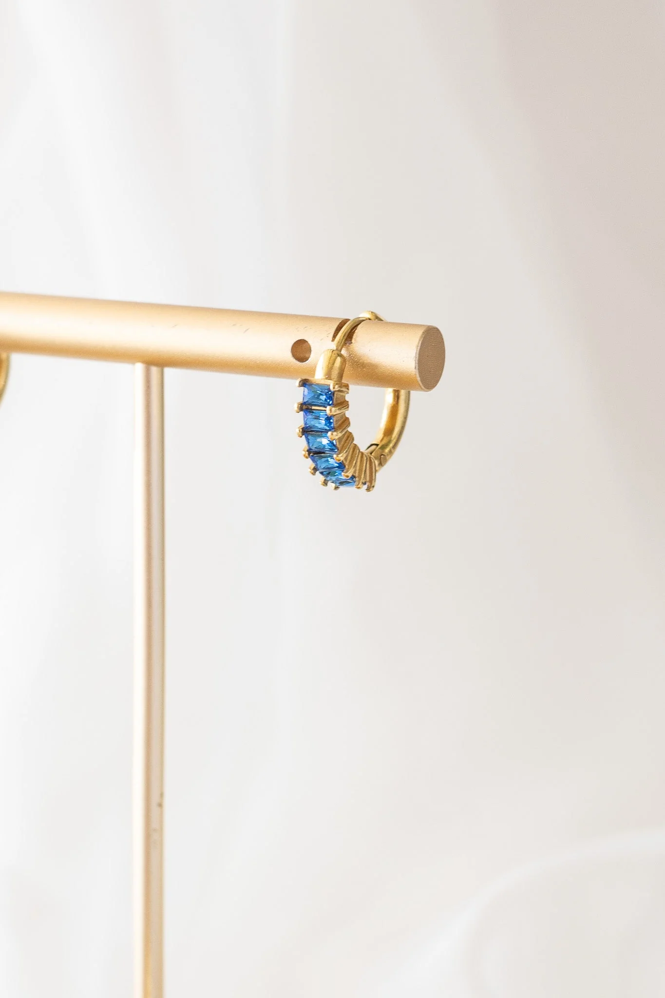 Diamond Hoop Earring in Blue - Image 19