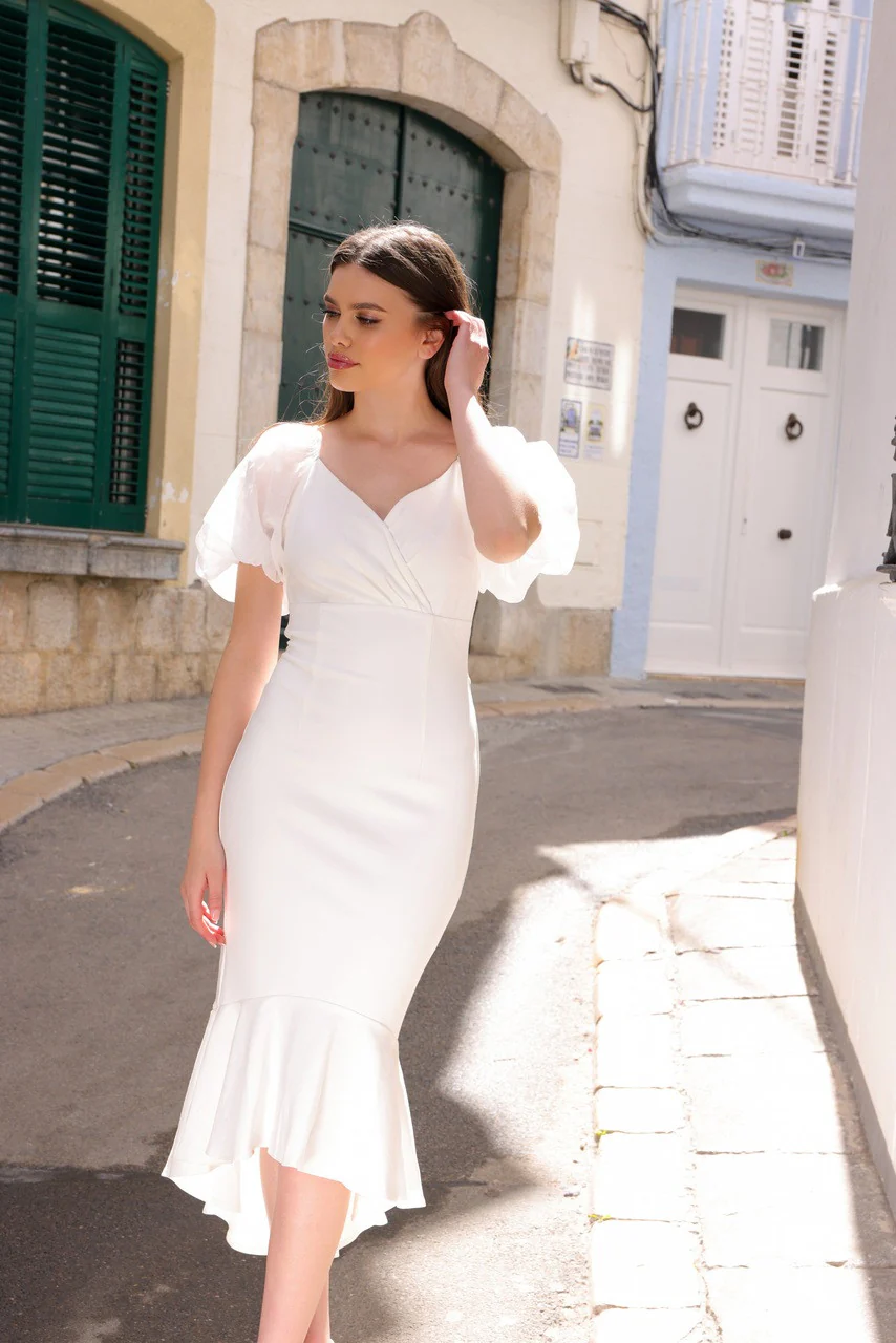 Diana Midi Dress - White - Image 4