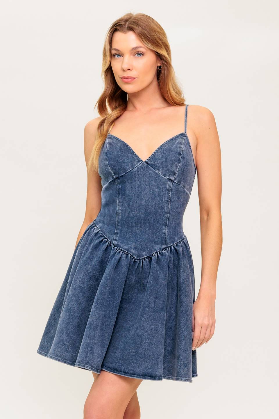 DINA DENIM MINI DRESS - Image 6