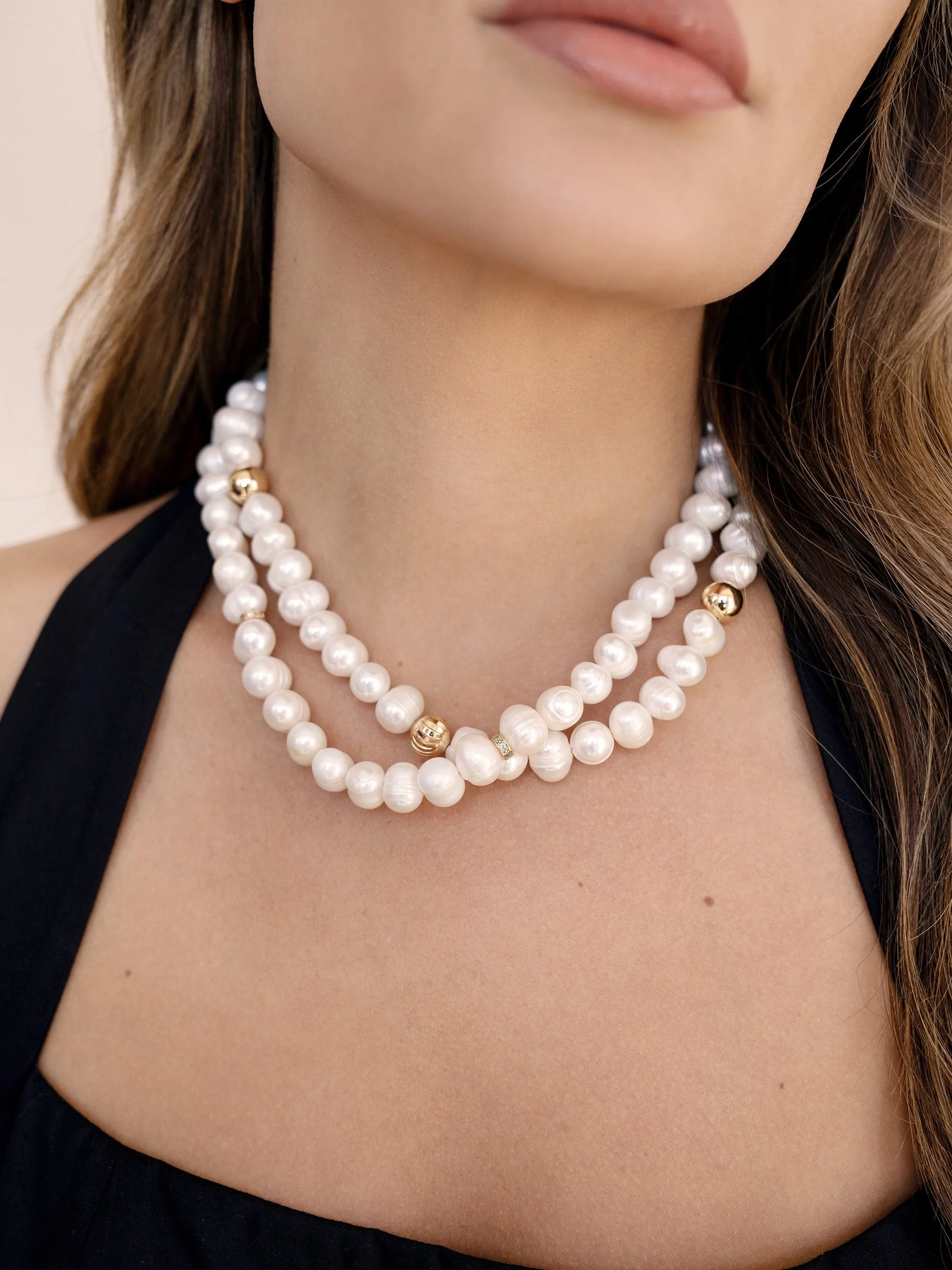 Double Strand Pearl Necklace - Image 6