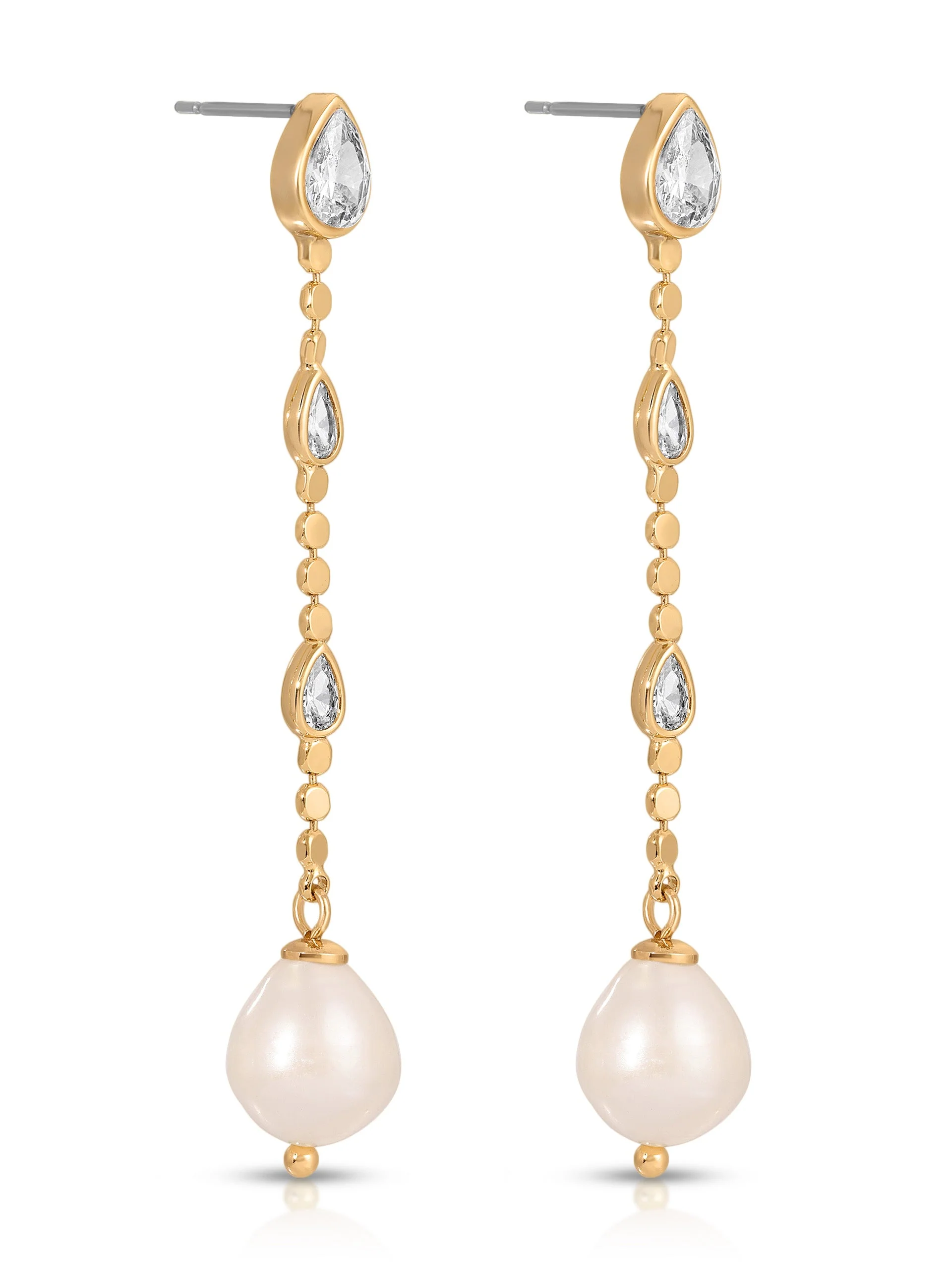 Droplet Crystal and Pearl Earring - Image 4