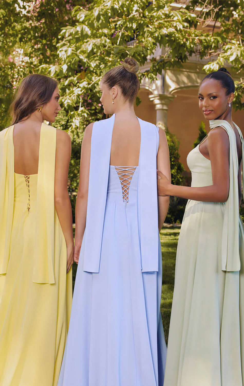 EFFIE GOWN - A-LINE CHIFFON DRESS WITH SCARF - Image 4