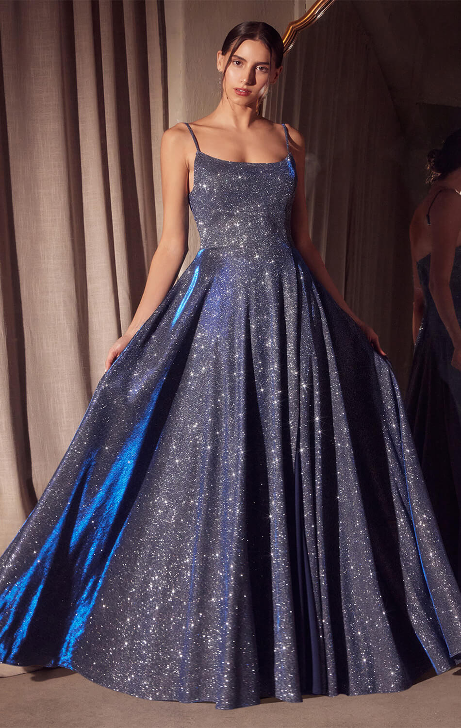Eileen Gown - Elegant Glittery Drape Formal Dress - Image 6