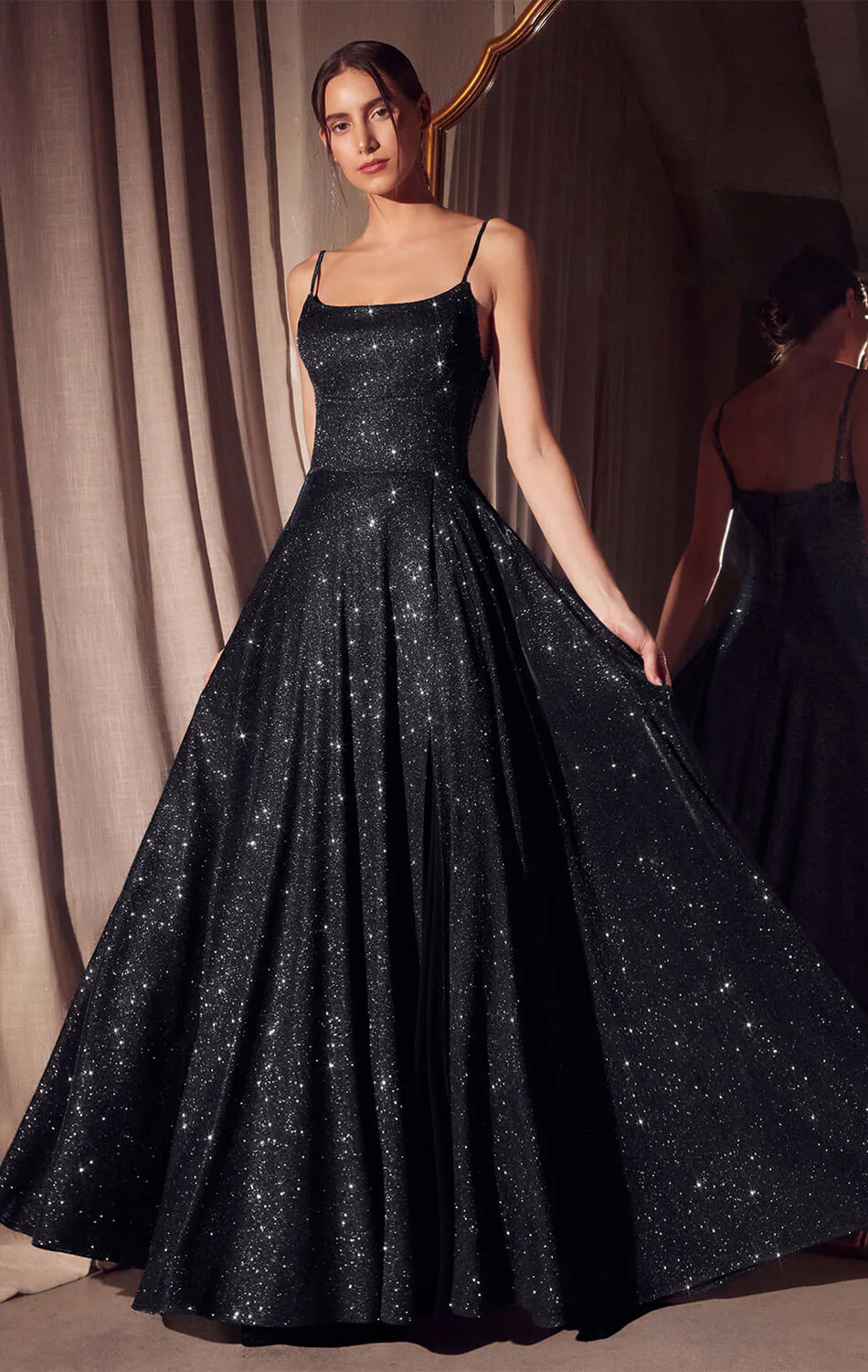 Eileen Gown - Elegant Glittery Drape Formal Dress - Image 7