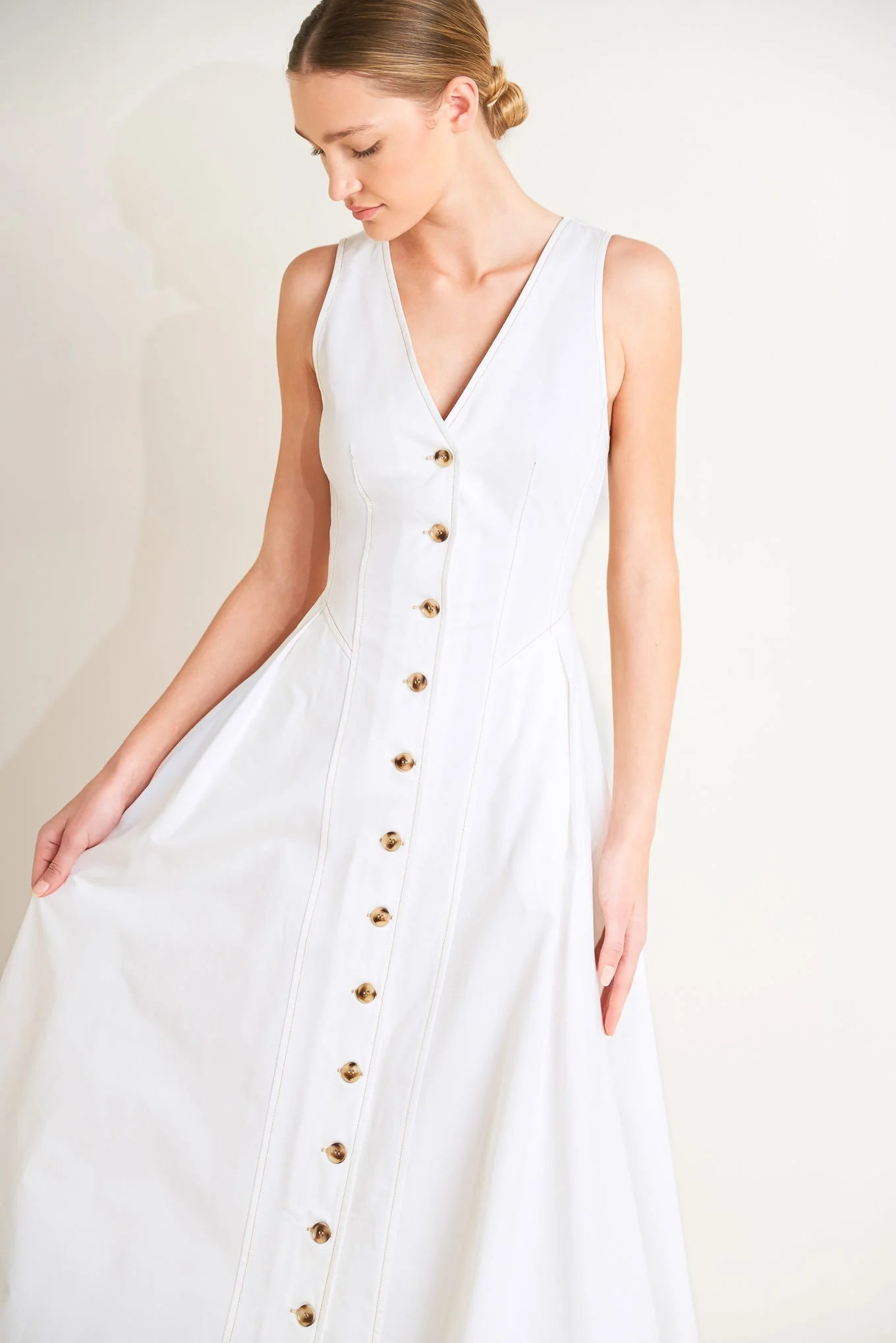 ELEGANTLY YOURS WHITE MIDI DRESS - Image 5