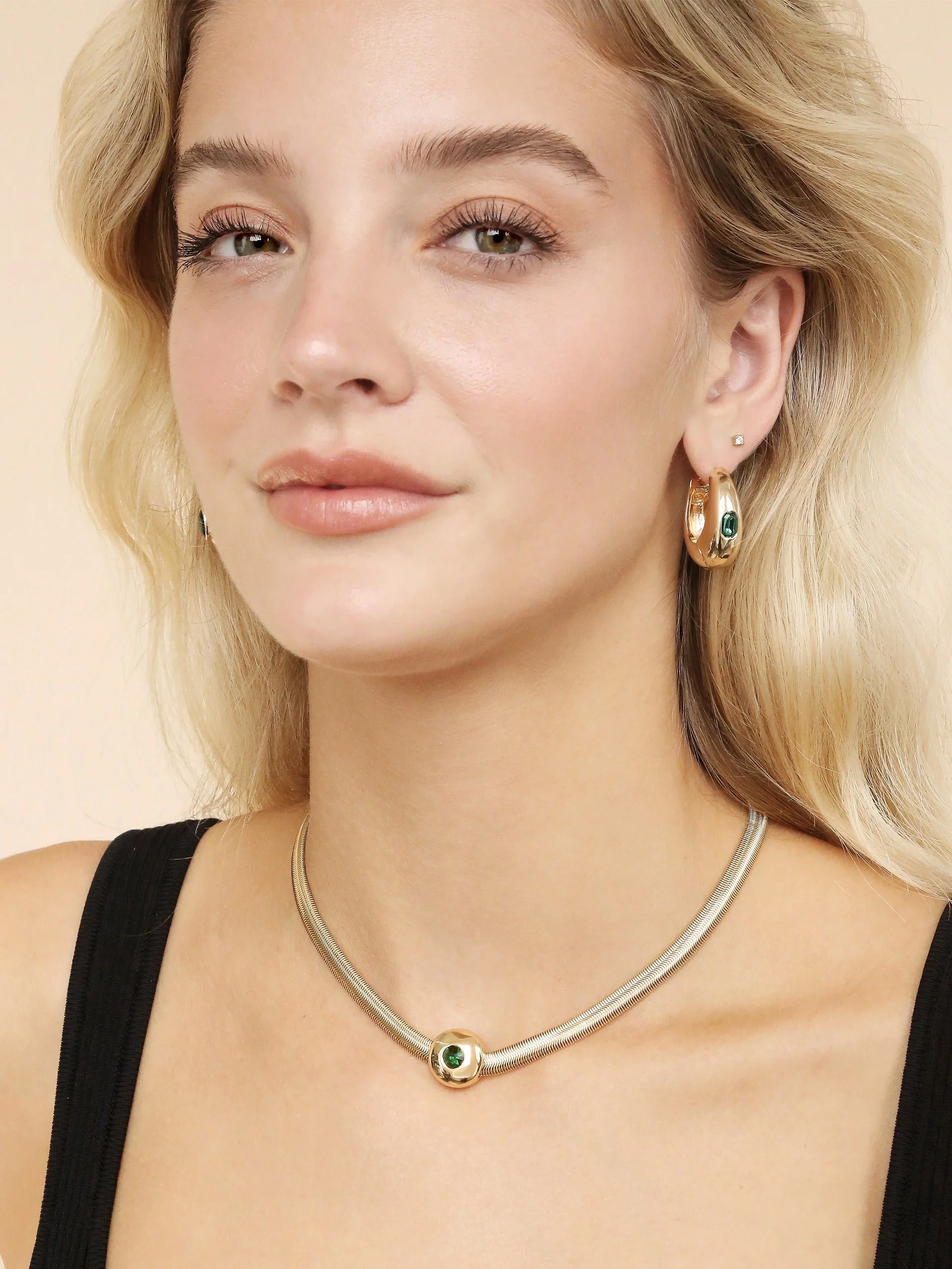 Deco Crystal Hoops - Image 6