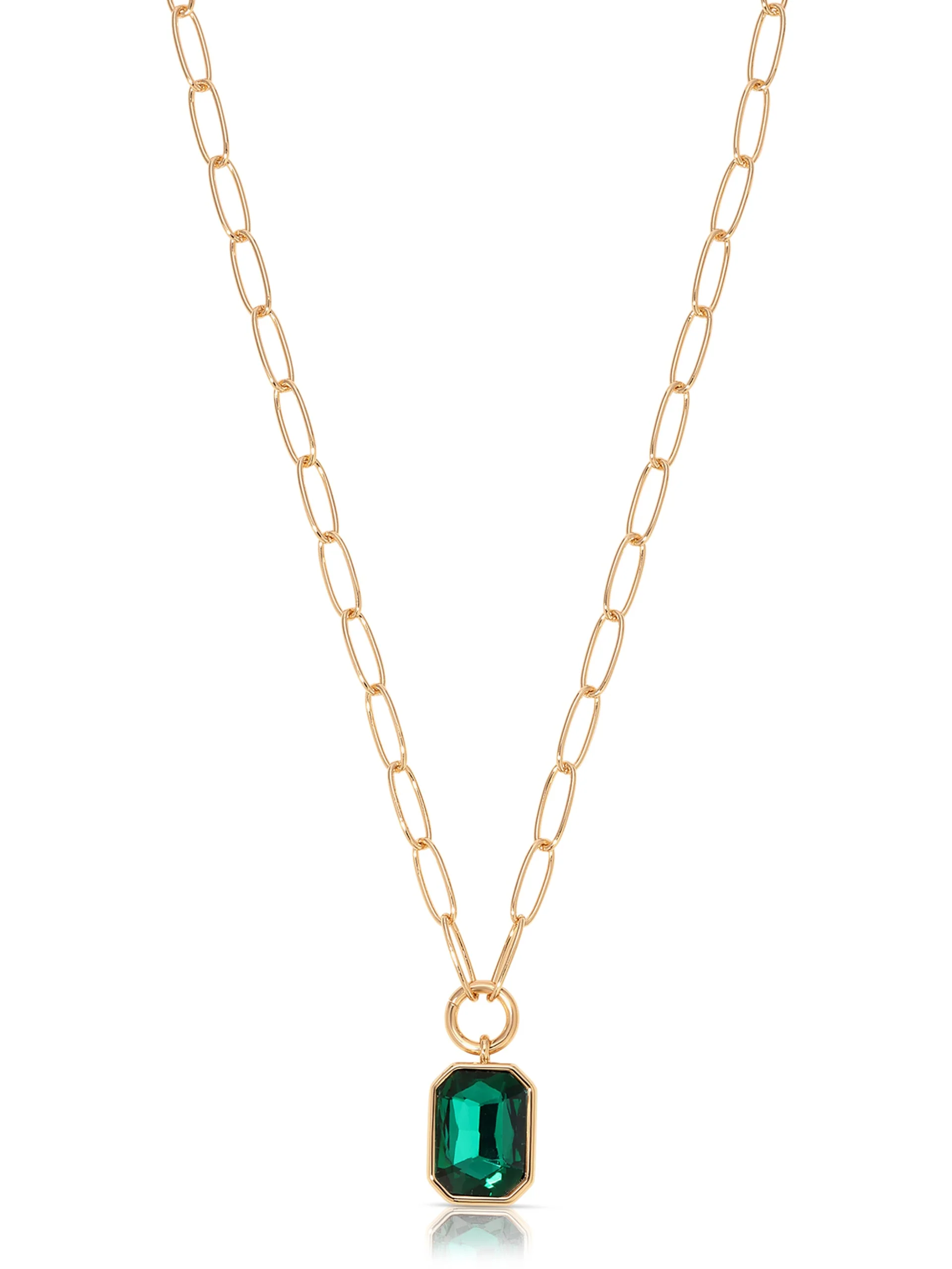 Deco Crystal Pendant Necklace - Image 2