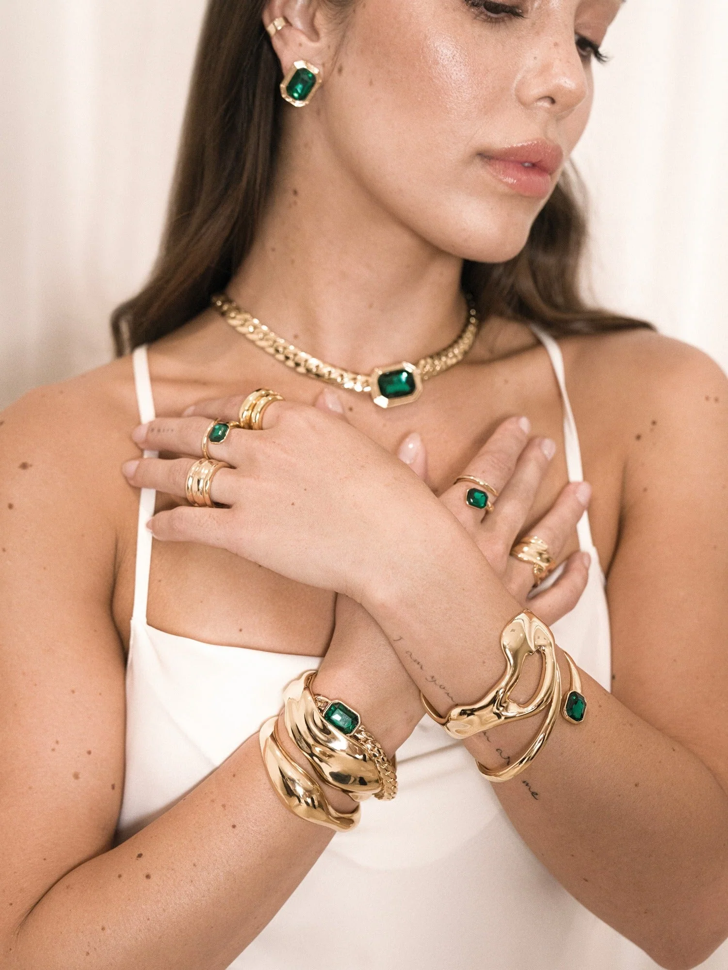 Deco Crystal Wrap Cuff - Image 8