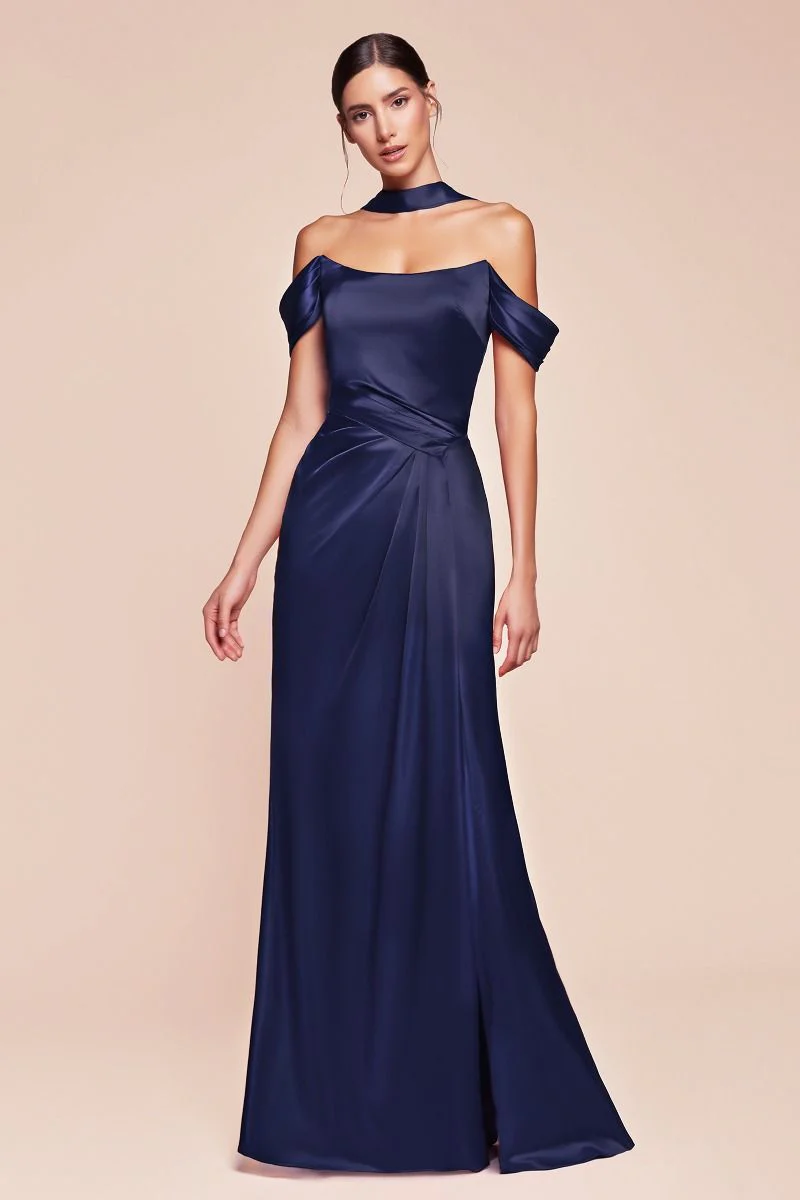 EMERSON GOWN - OFF THE SHOULDER LUXE SATIN DRESS - Image 2