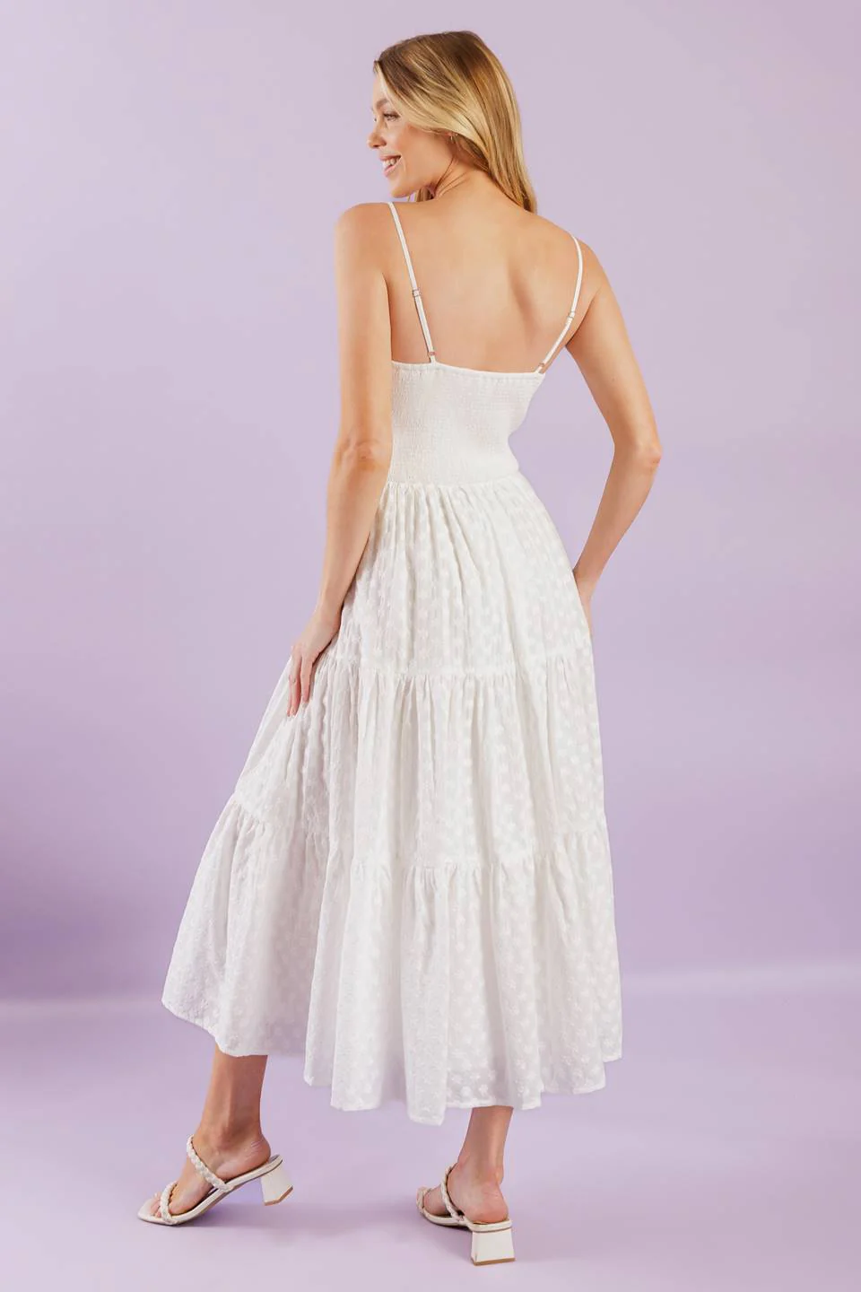 ENCHANTING MOMENTS WOVEN MIDI DRESS - Image 2