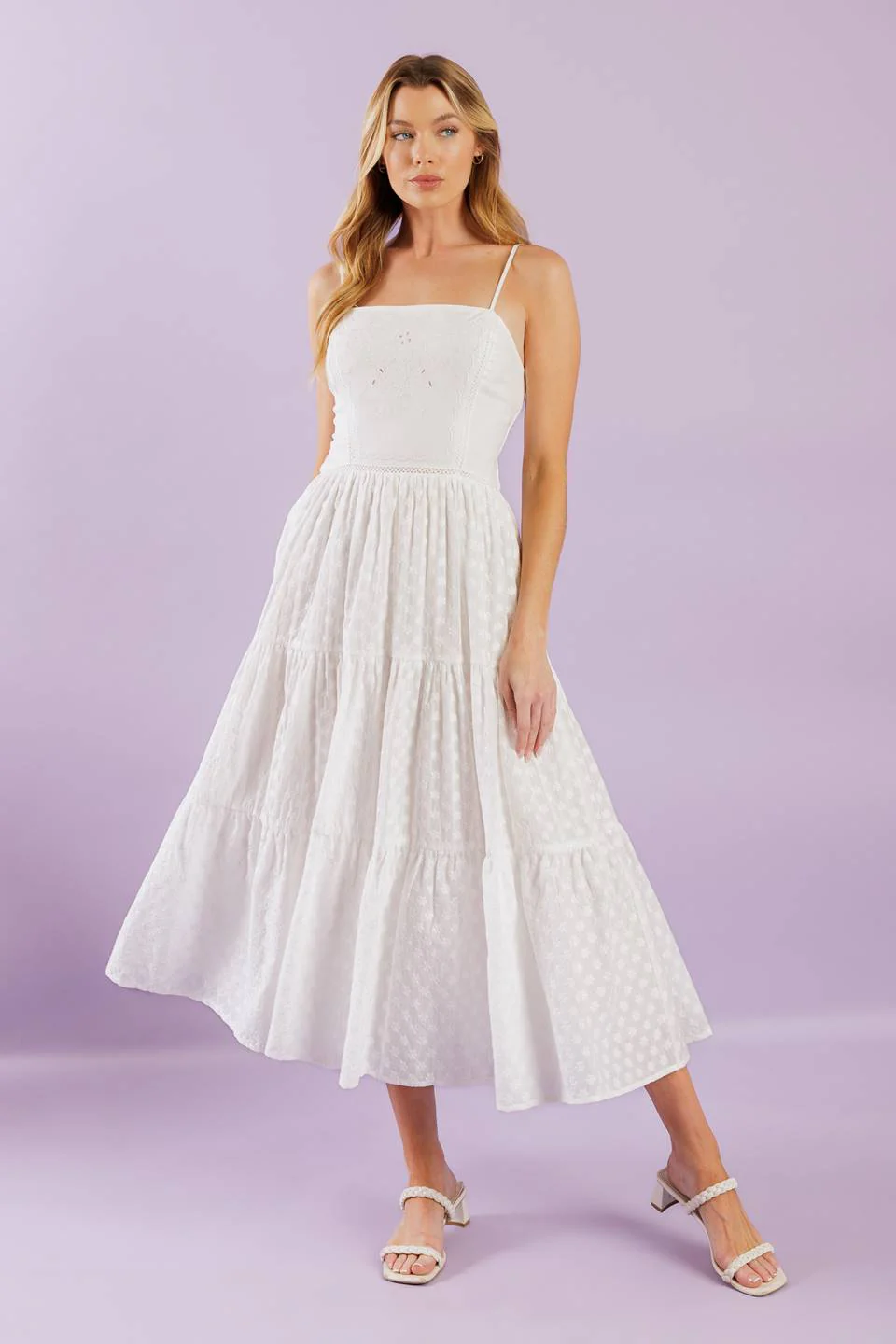 ENCHANTING MOMENTS WOVEN MIDI DRESS - Image 6
