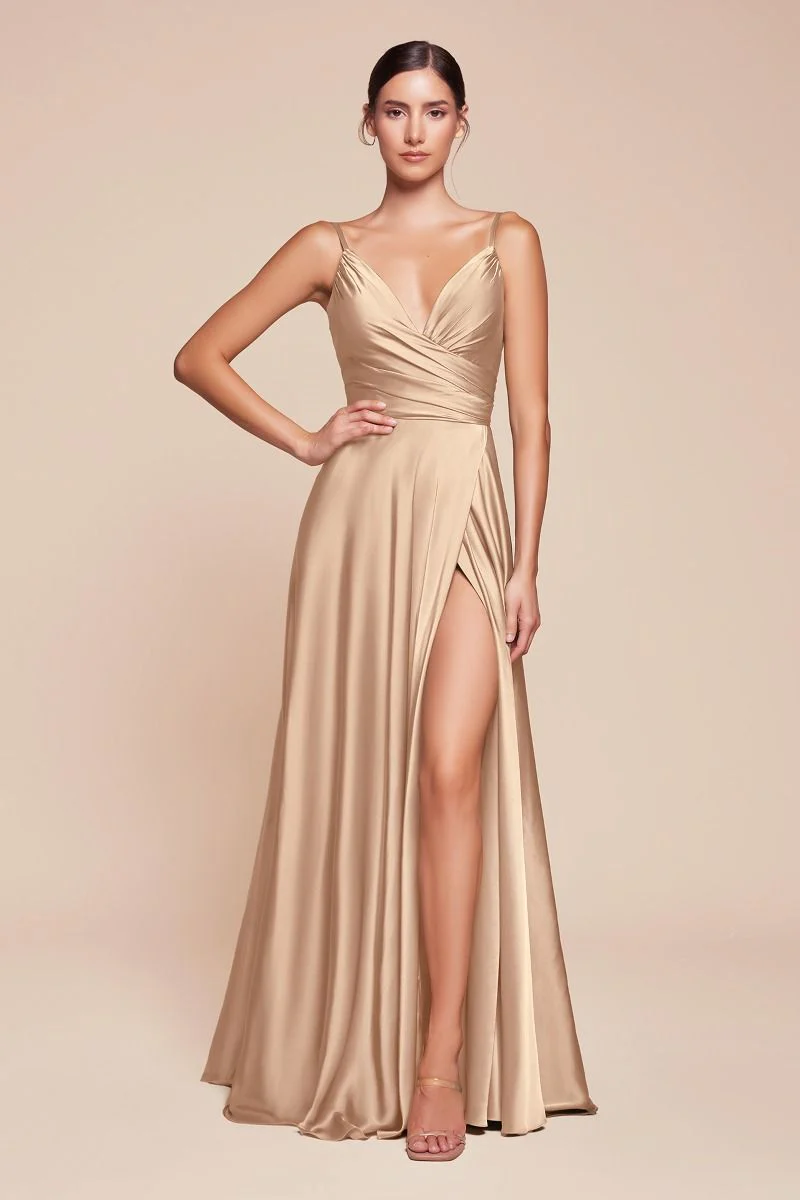 ERICA GOWN - SOFT SATIN A-LINE DRESS - Image 4