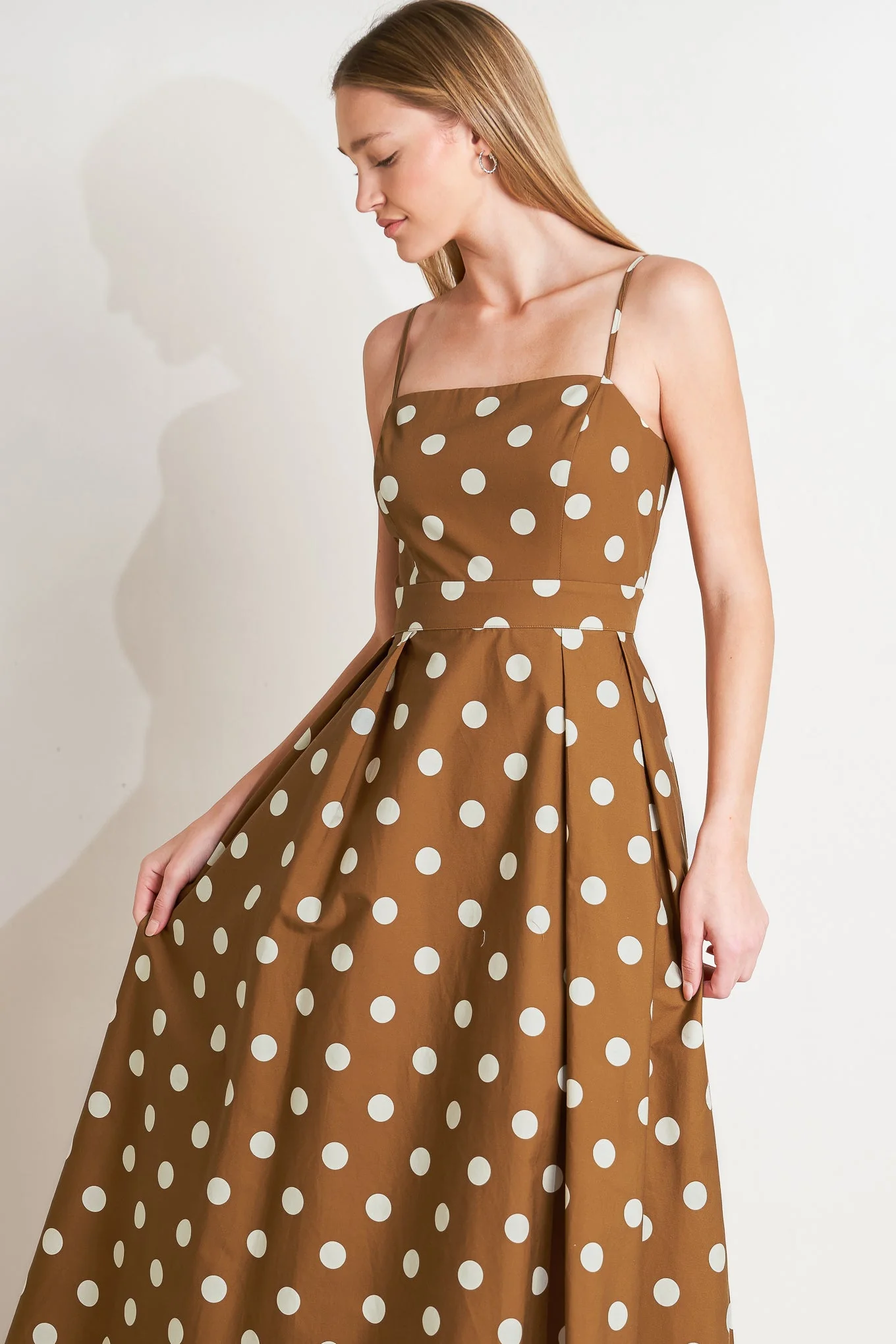 ESPRESSO DREAM POLKA DOT MIDI DRESS - Image 7