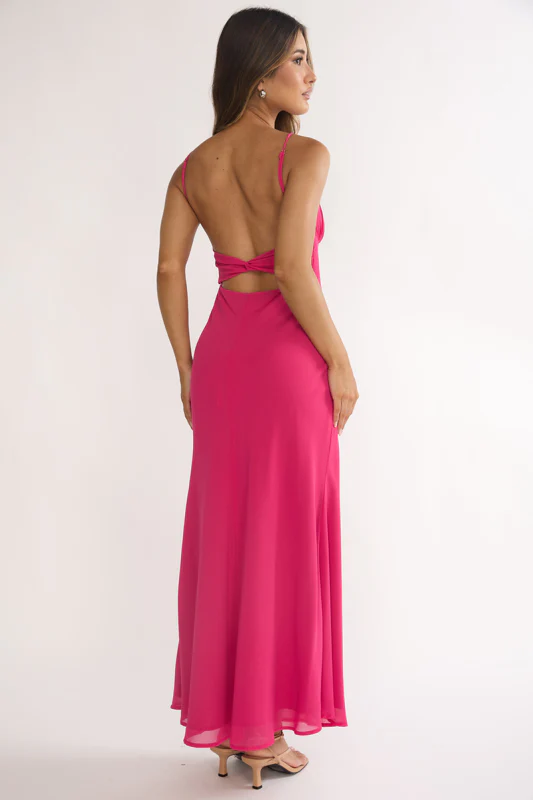 ESTHER MAXI DRESS - FUCHSIA - Image 3