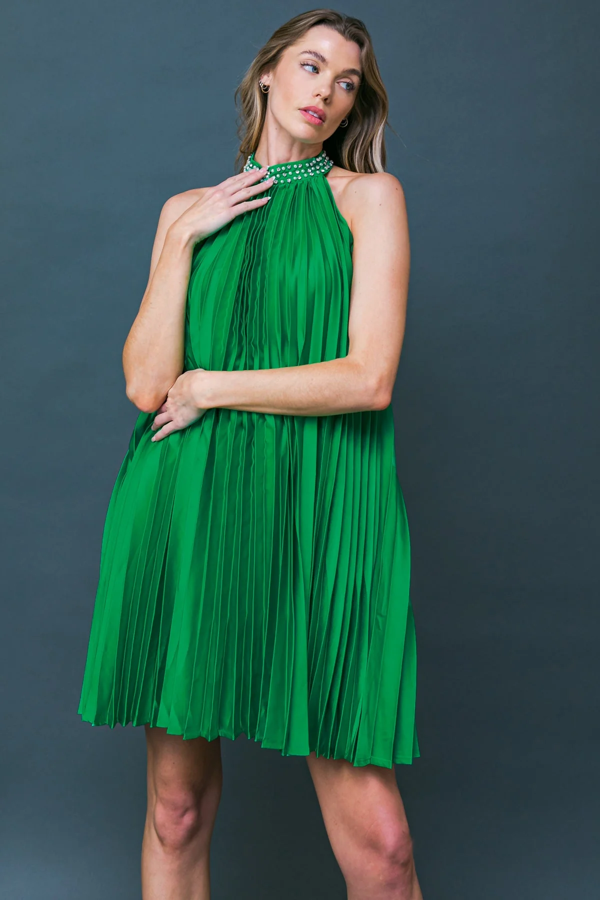 FIESTA FRIDAY PLEATED MINI DRESS - Image 5