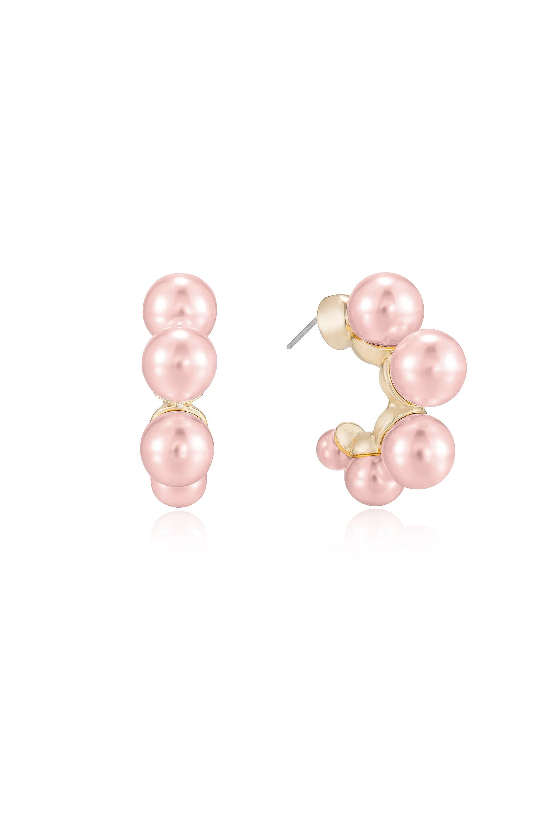 Five Pearls Hoop Earrings - Image 14