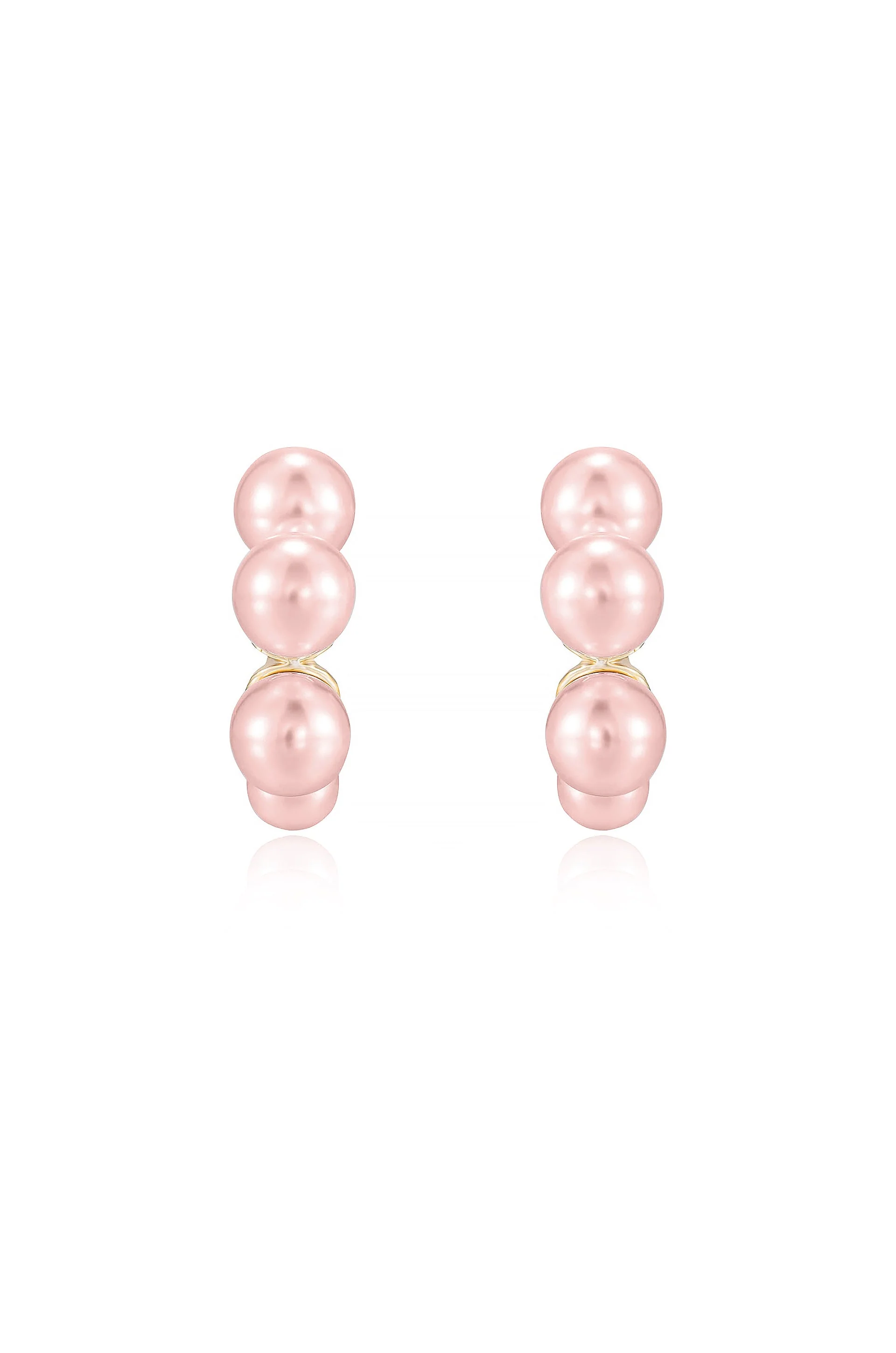 Five Pearls Hoop Earrings - Image 5