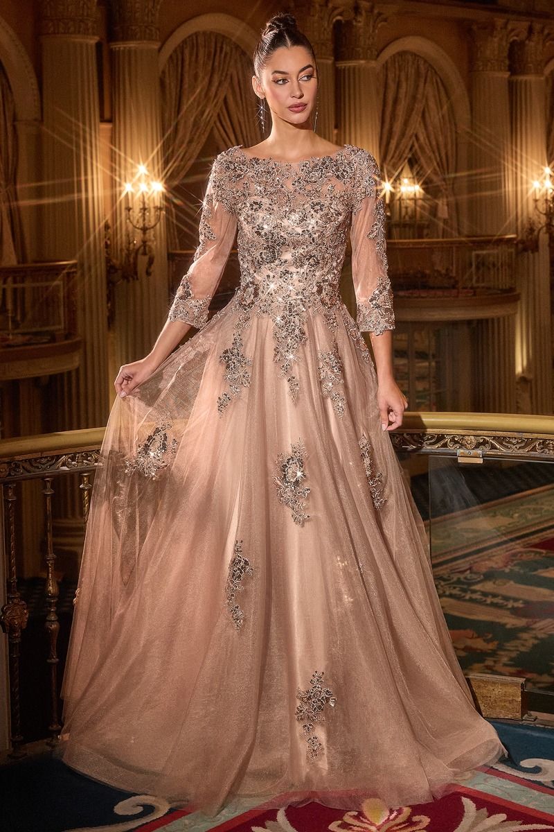 FRANCESCA GOWN - BALL GOWN WITH SLEEVES - Image 8