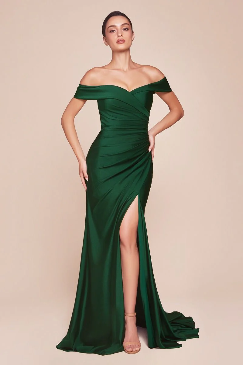 FREYA GOWN - OFF THE SHOULDER STRETCH SPANDEX DRESS - Image 10
