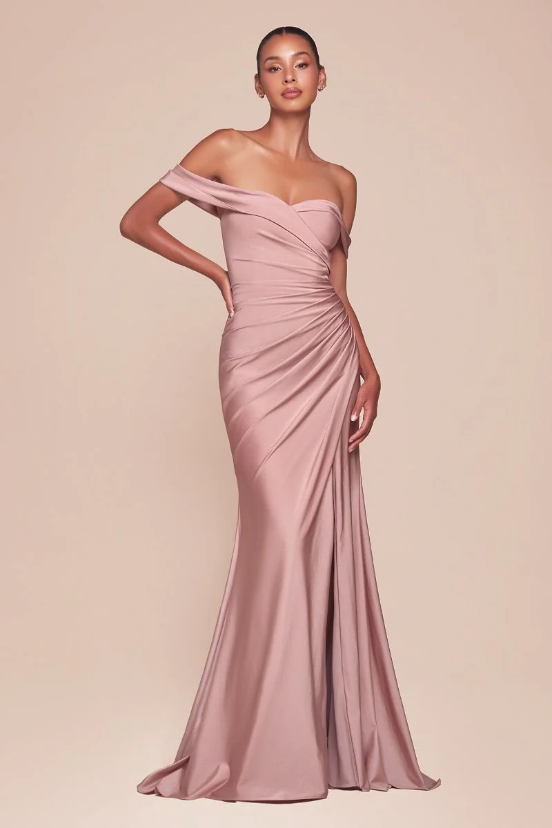 FREYA GOWN - OFF THE SHOULDER STRETCH SPANDEX DRESS - Image 8