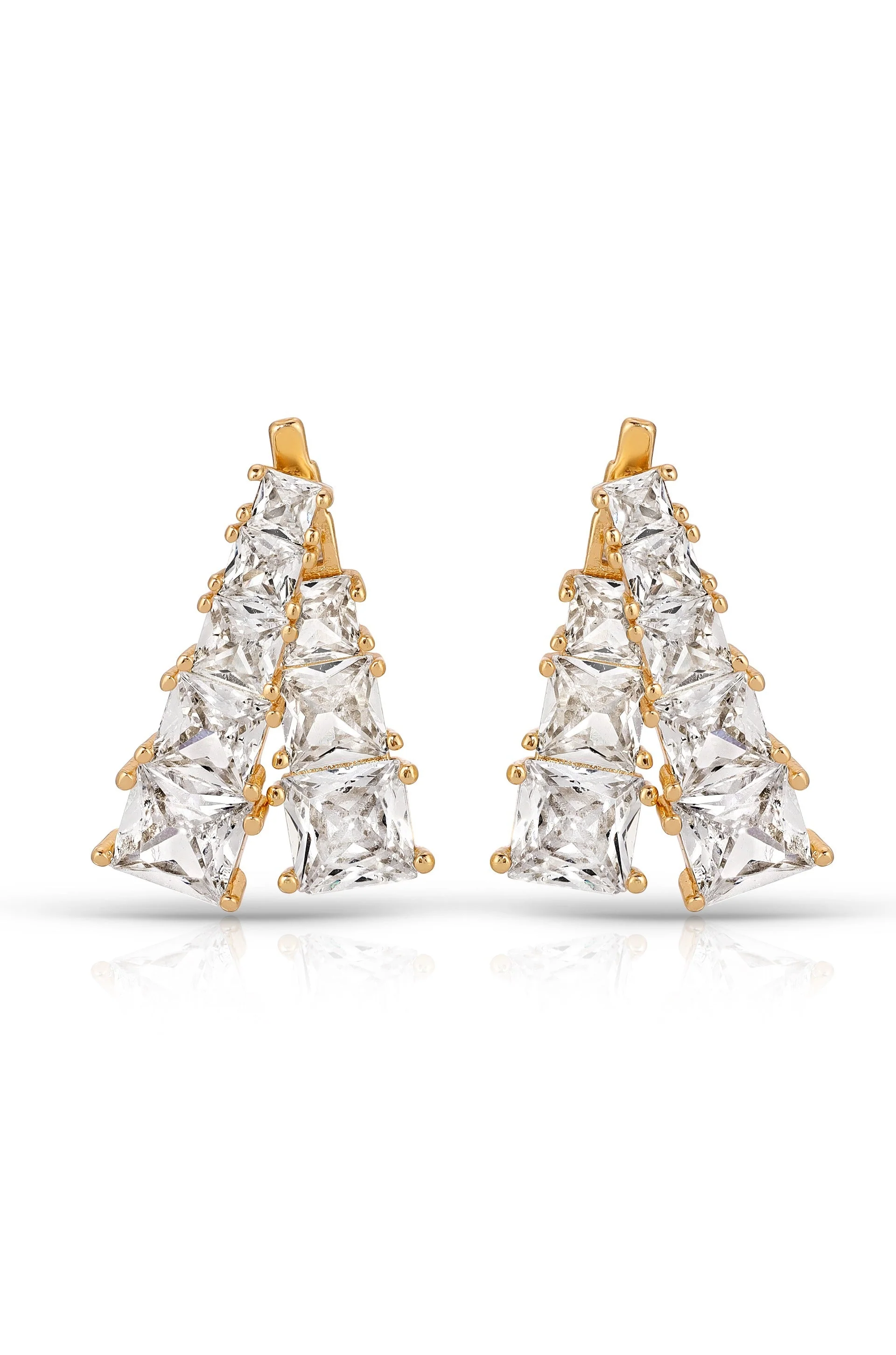 Front and Back Crystal Dangle Earrings - Image 3