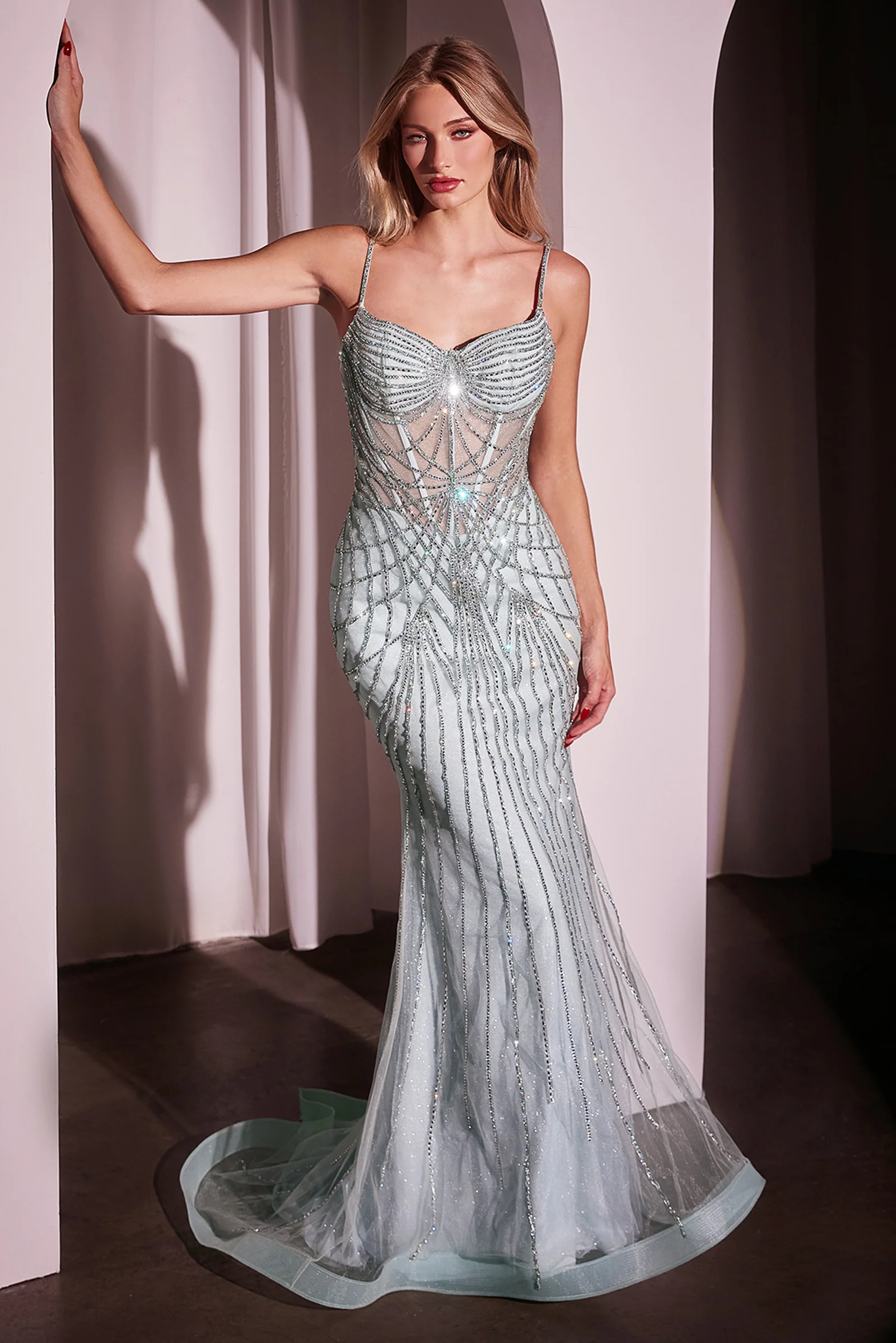 Gale Gown - Sweetheart Crystal Beaded Prom Gown - Image 5