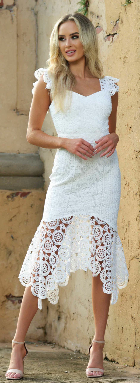 Giselle Dress - White Lace Dress - Image 7