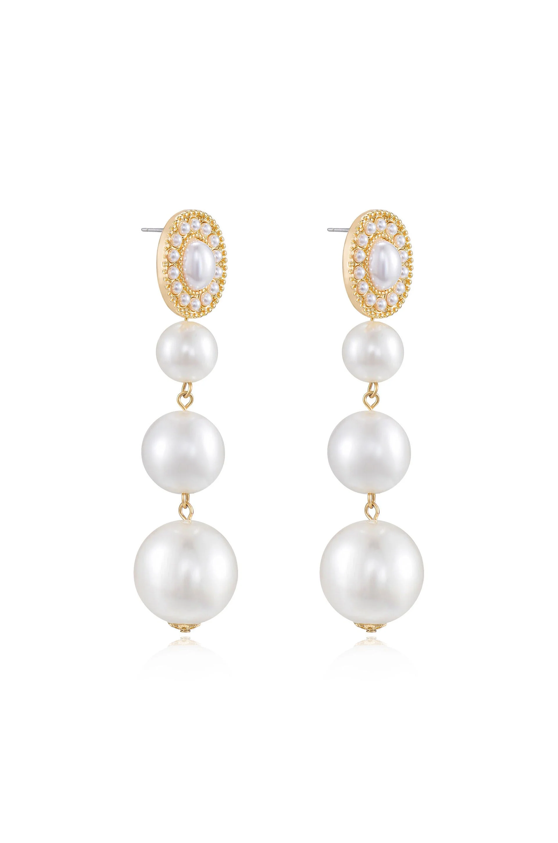Graduating Pearl Dangle Earrings - Image 3