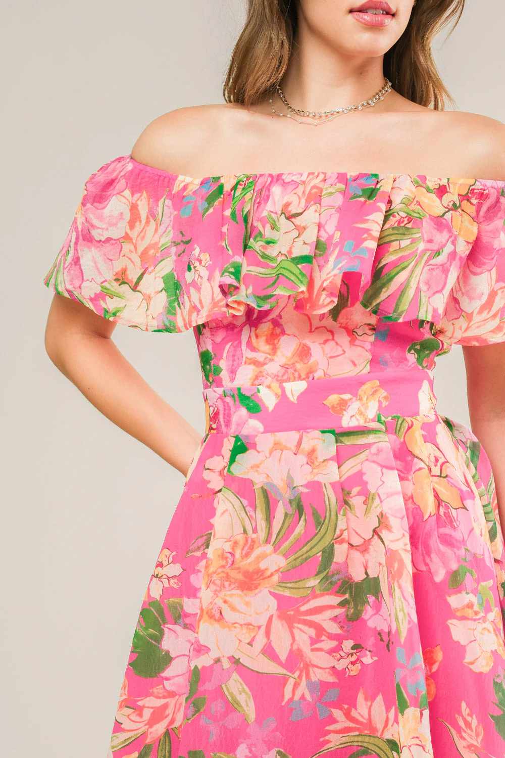 HAPPIEST HERE PINK MIDI DRESS - Image 2