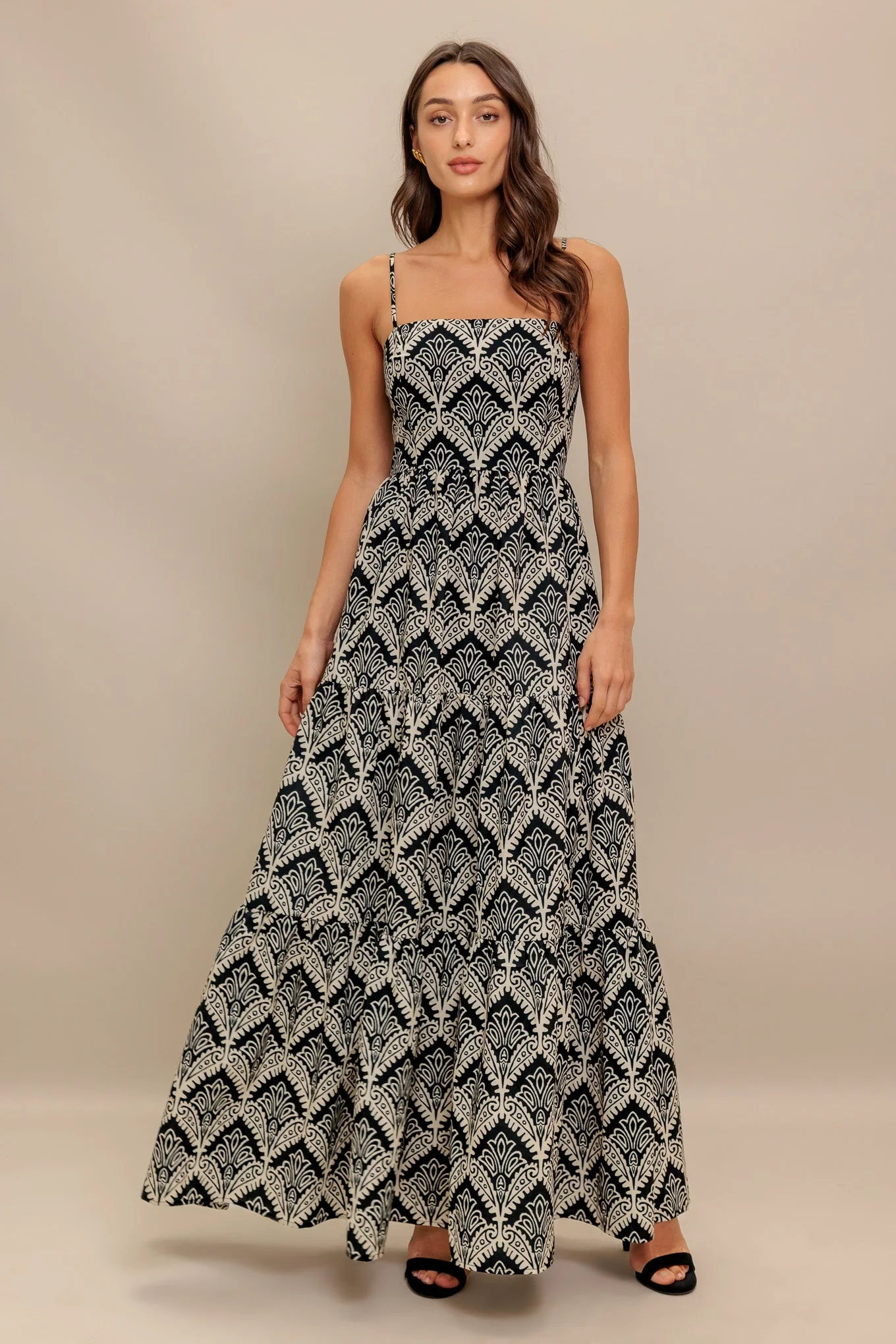 Hazelwood Garden Maxi Dress - Black & Ivory - FINAL SALE - Image 4