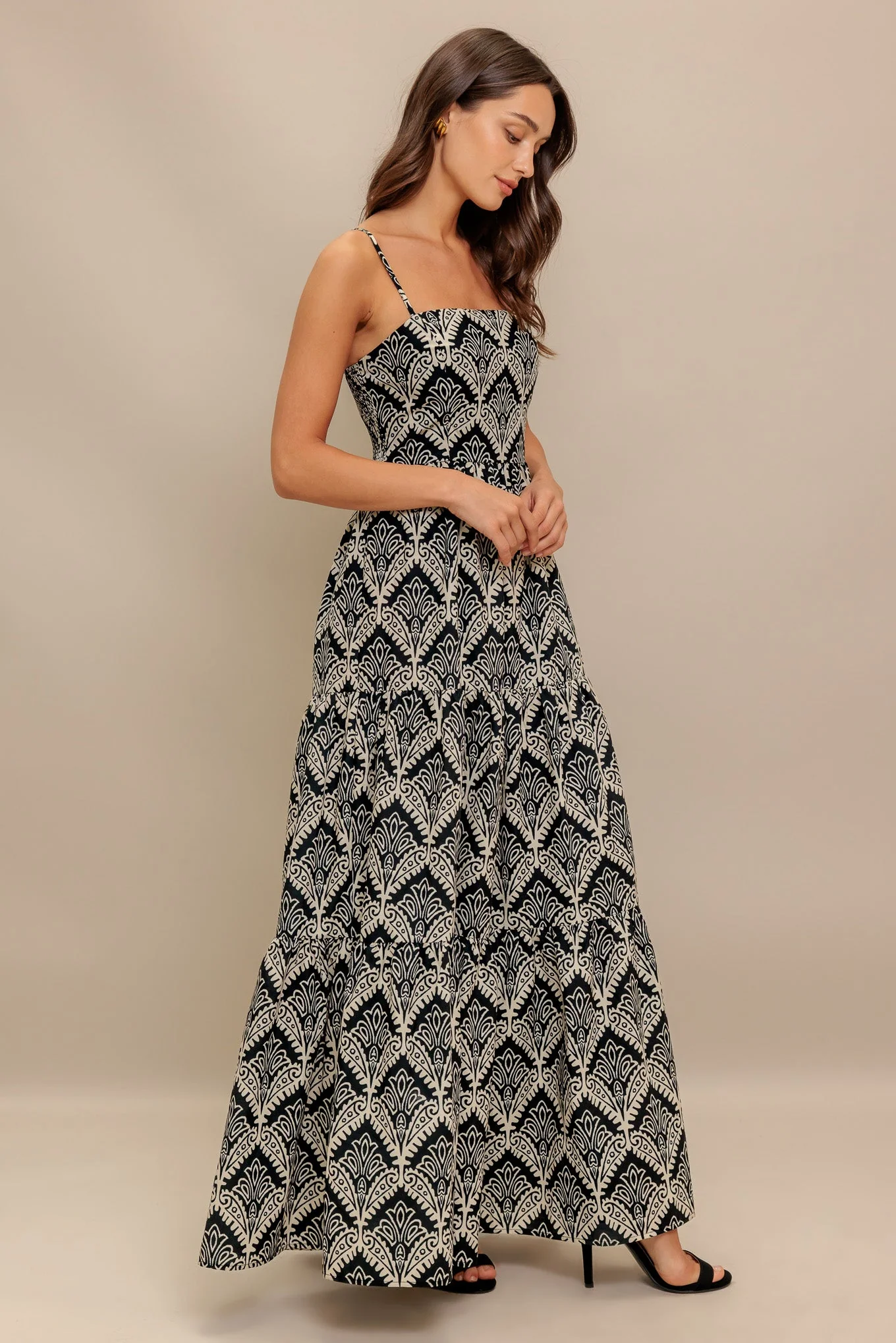 Hazelwood Garden Maxi Dress - Black & Ivory - FINAL SALE - Image 7