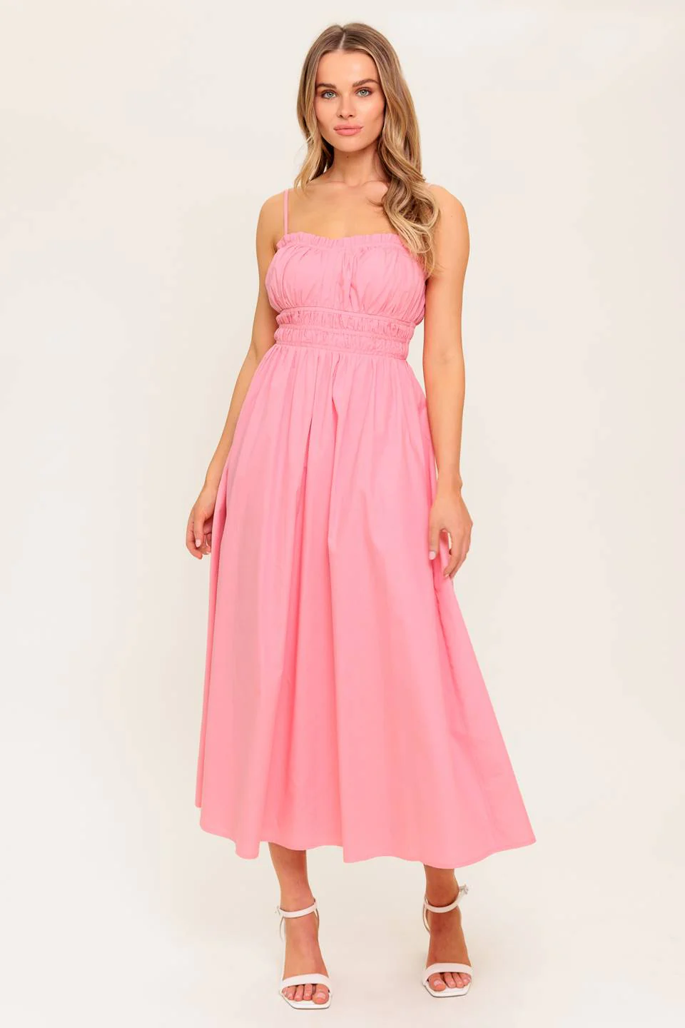 HEARTLAND SUNSET MIDI DRESS - PINK - Image 4