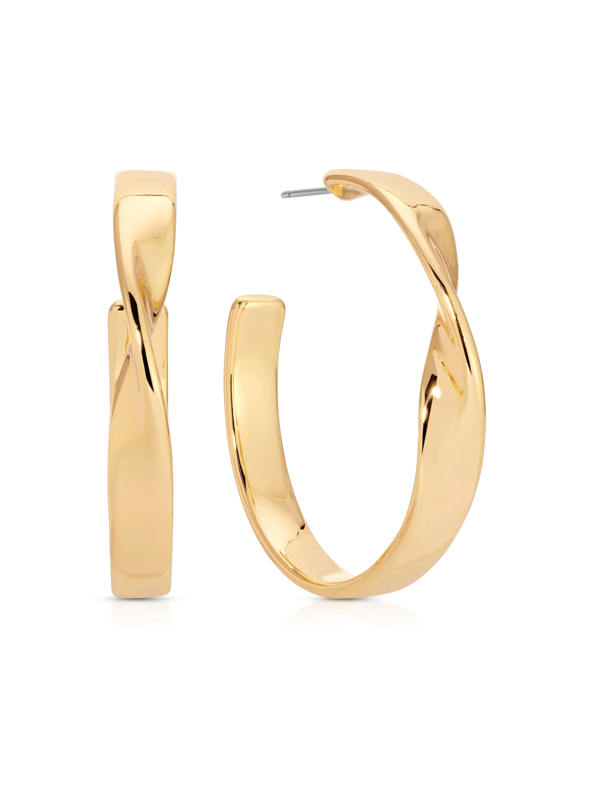 Heirloom Twist Medium Hoops - Image 2
