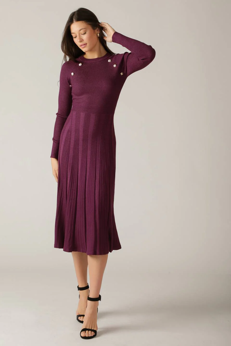HIGH STANDARDS SWEATER MIDI DRESS - Image 3
