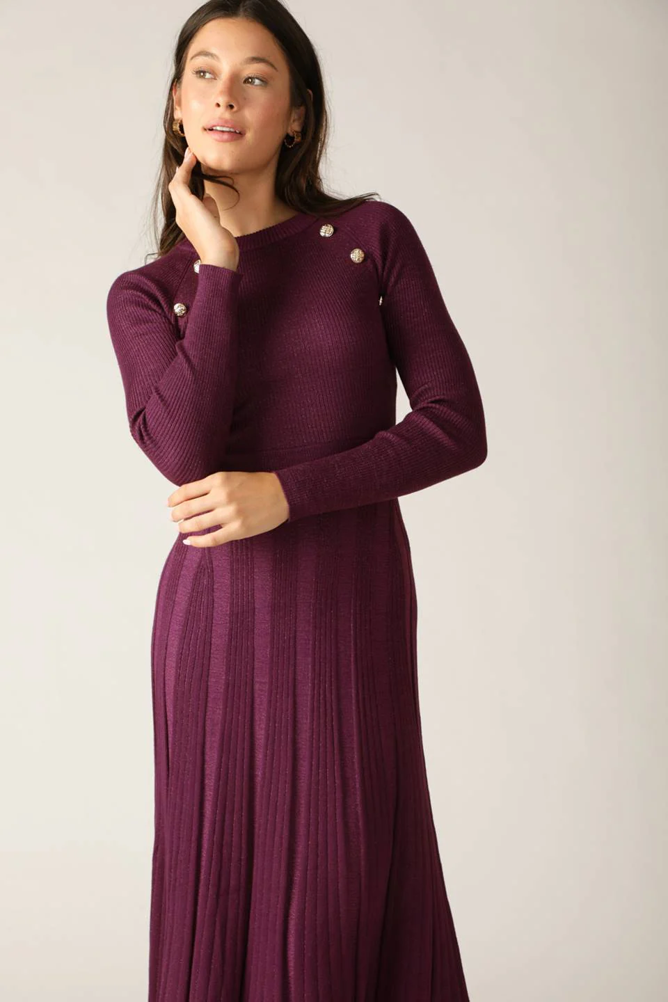 HIGH STANDARDS SWEATER MIDI DRESS - Image 4